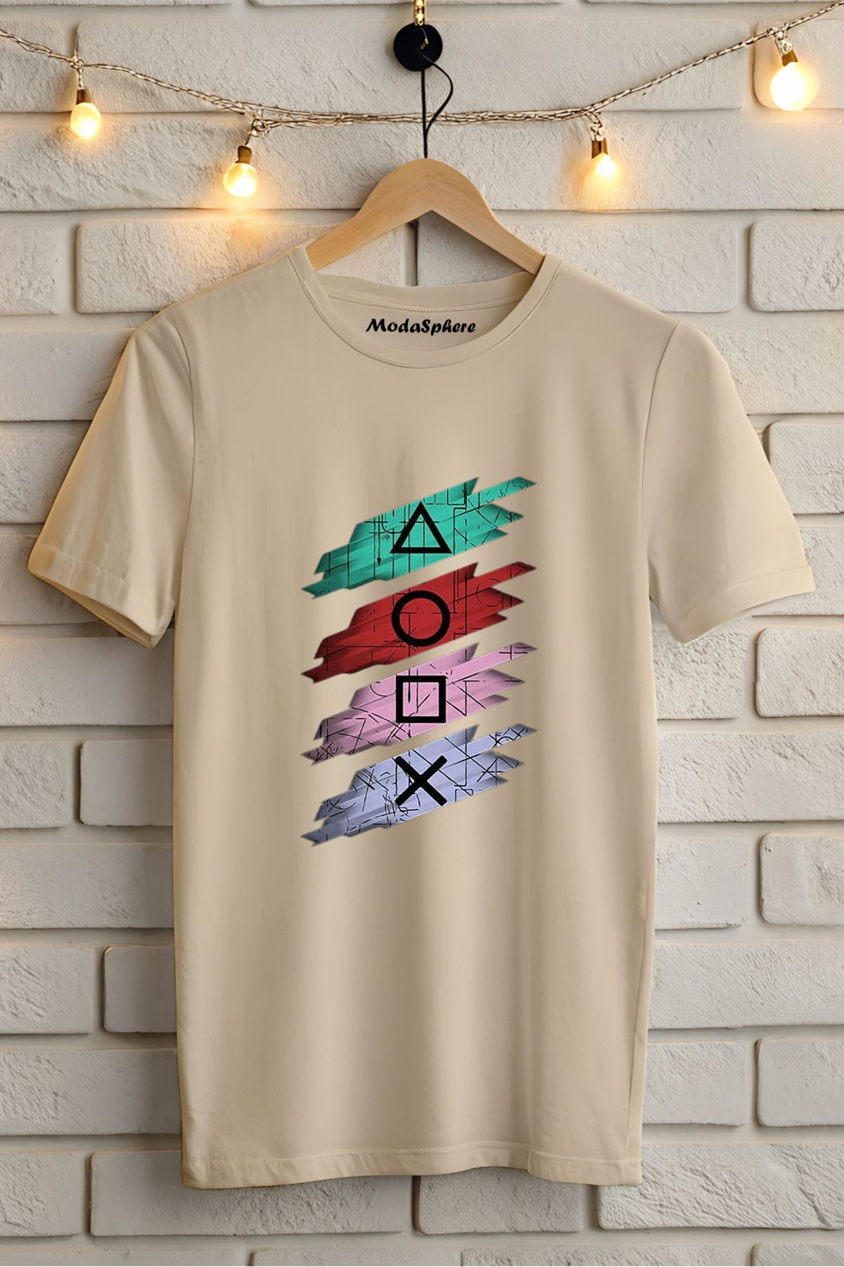 ModaSphere Squid Game Sembol Baskılı Unisex Oversize Tişört