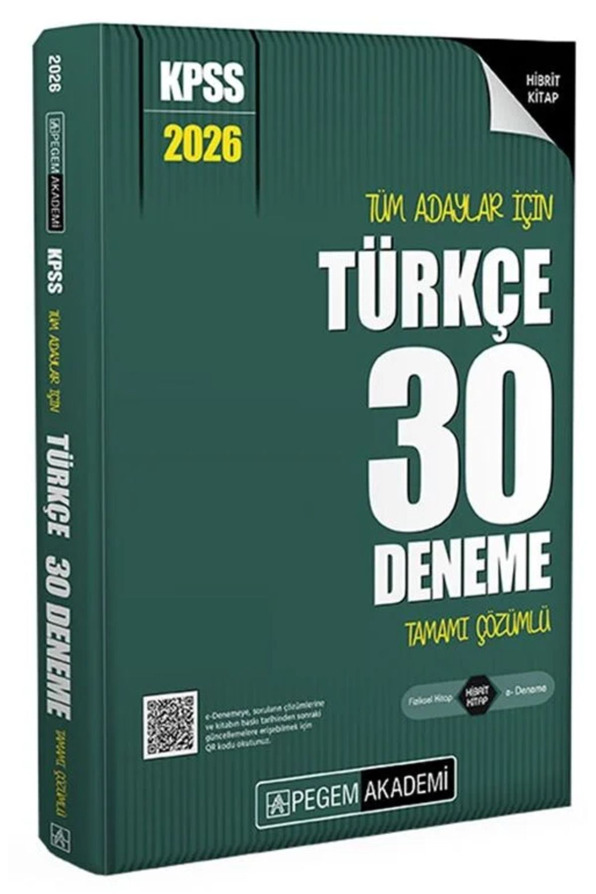 Bi bigelio 2026 KPSS Türkçe 30 Deneme Çözümlü Pegem Akademi Yayınları