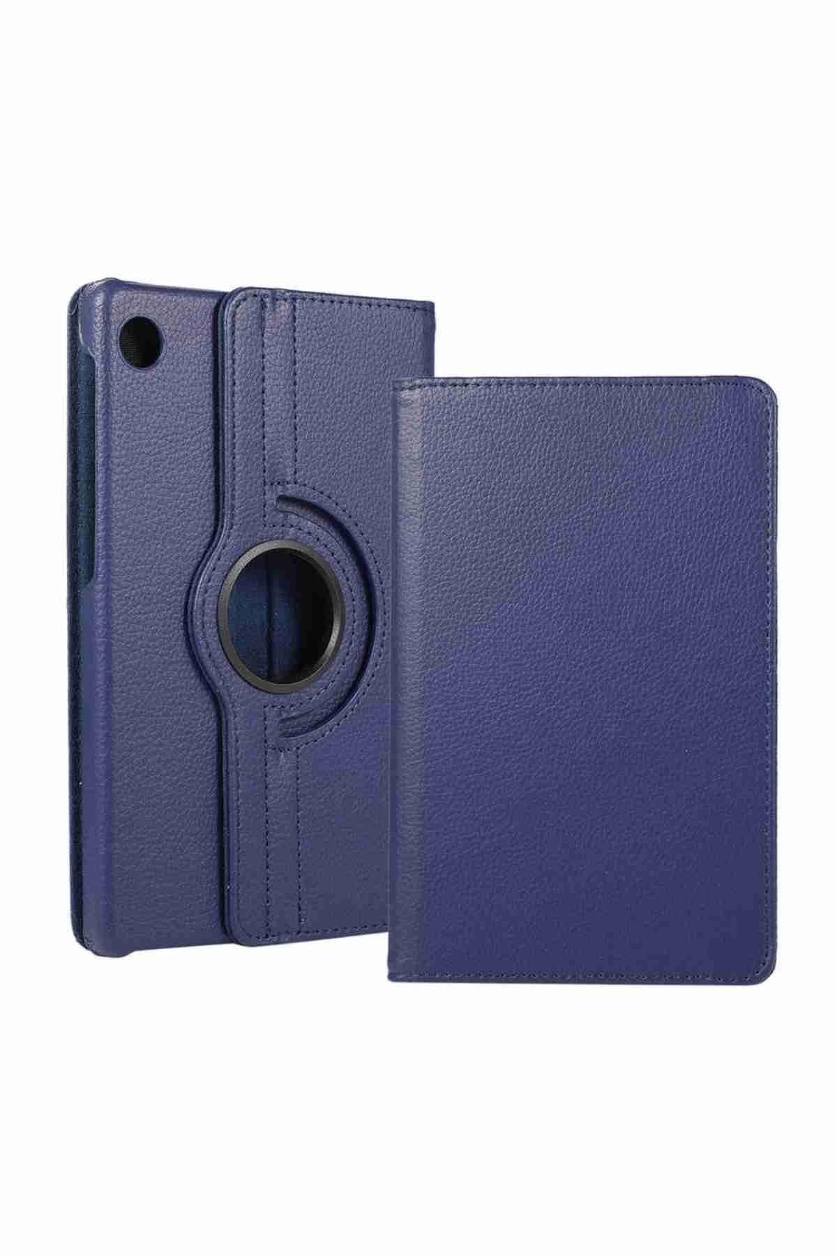 Fuchsia Tab M10 FHD Plus Uyumlu TB-X606F Standlı 360° Yatay Dikey Dönebilen Deri Tablet Kılıfı