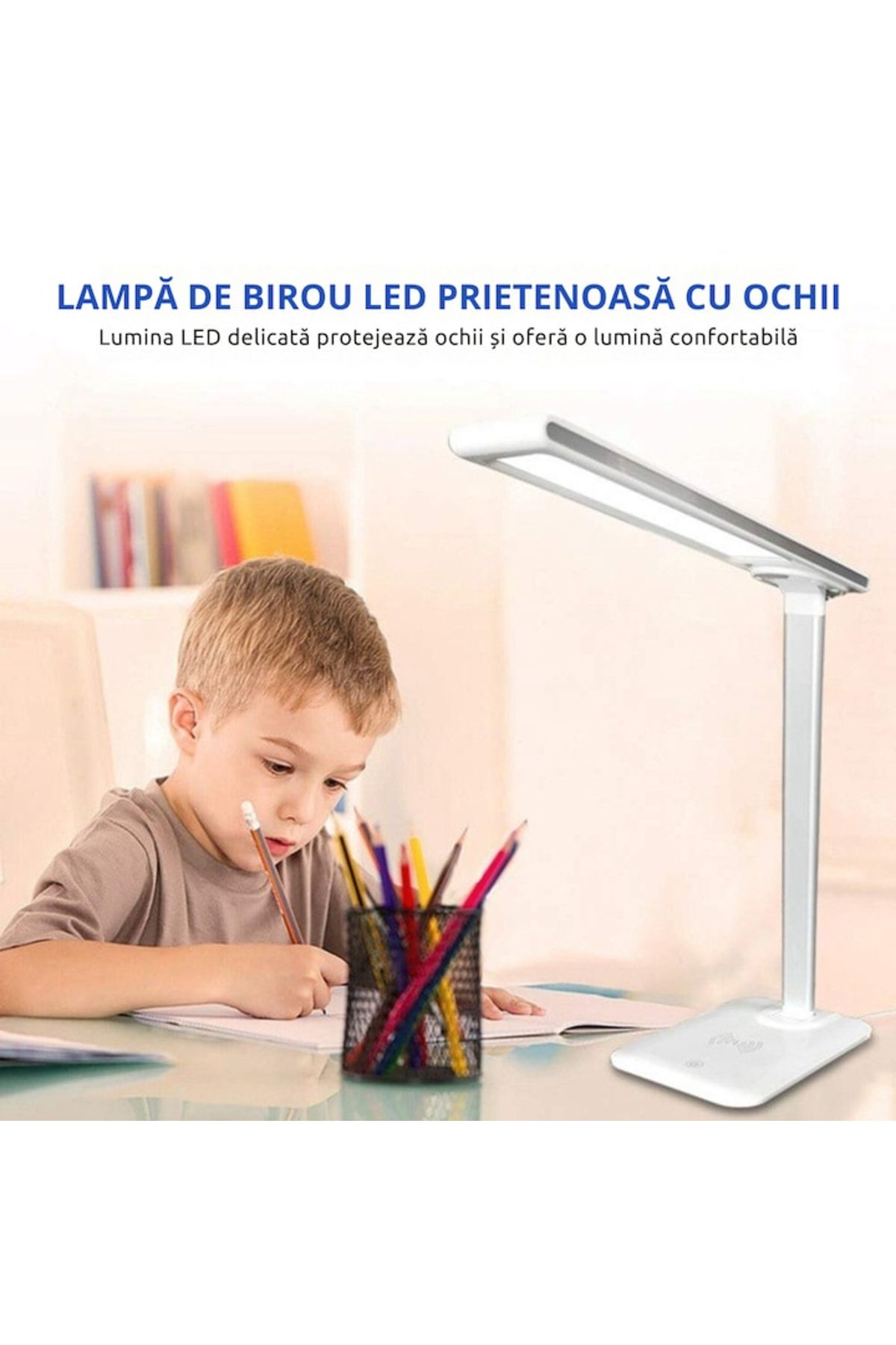 varioshop-VarioShop® LED Lamp, Night Light with Wireless Fast Charge Universal Charger, Touch Control, Timer, Il 3