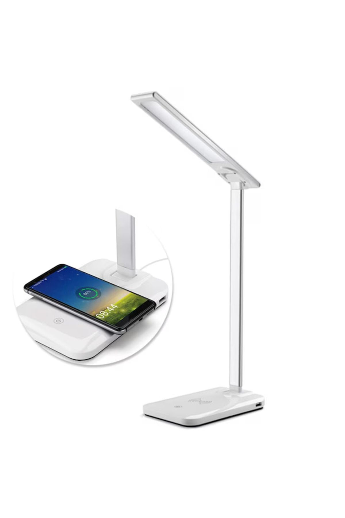 varioshop-VarioShop® LED Lamp, Night Light with Wireless Fast Charge Universal Charger, Touch Control, Timer, Il 8