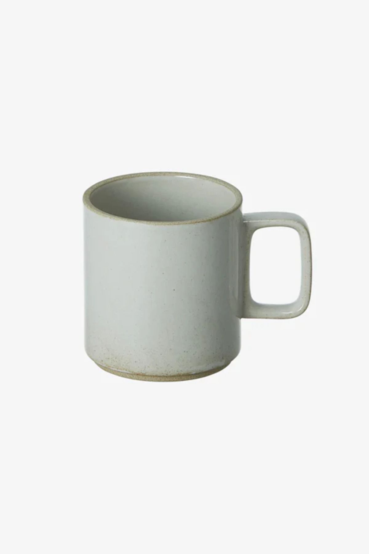 HASAMI PORCELAIN 385 ml Orta Boy Gri Parlak Kupa Japon Tasarımı, Modüler Seramik