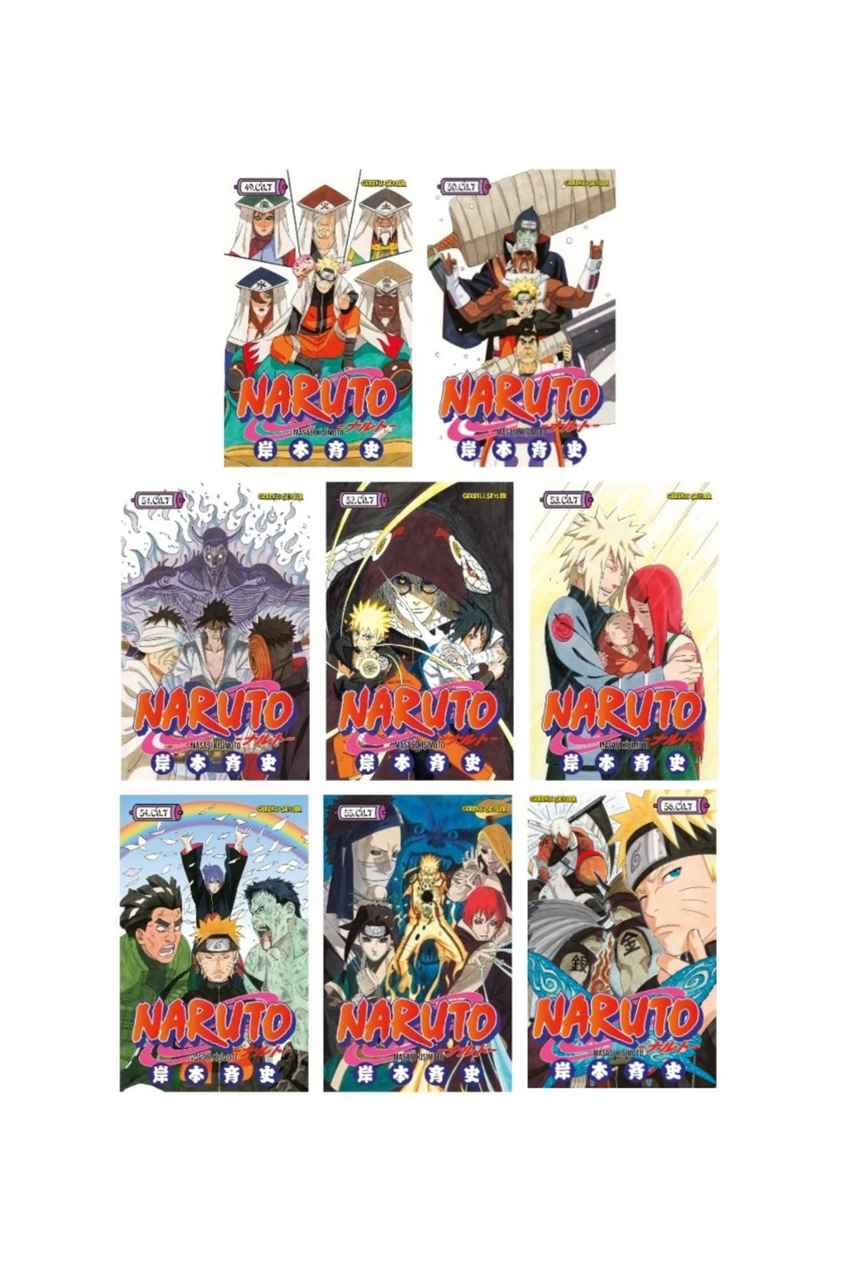 Gerekli Şeyler Yayıncılık Naruto 49-50-51-52-53-54-55-56 Manga Seti (8 KİTAP)