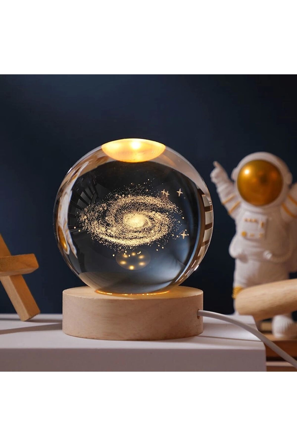 No8 Home Toz Bulutu Tasarımlı Dekoratif Usb'li Gece Lambası