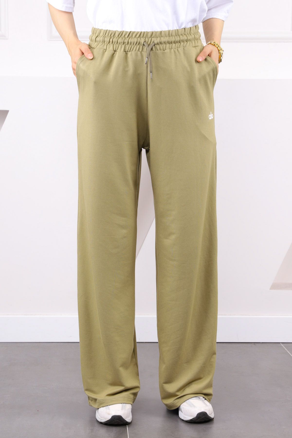 İmajButik Haki Bel Lastikli Modal Eşofman Altı