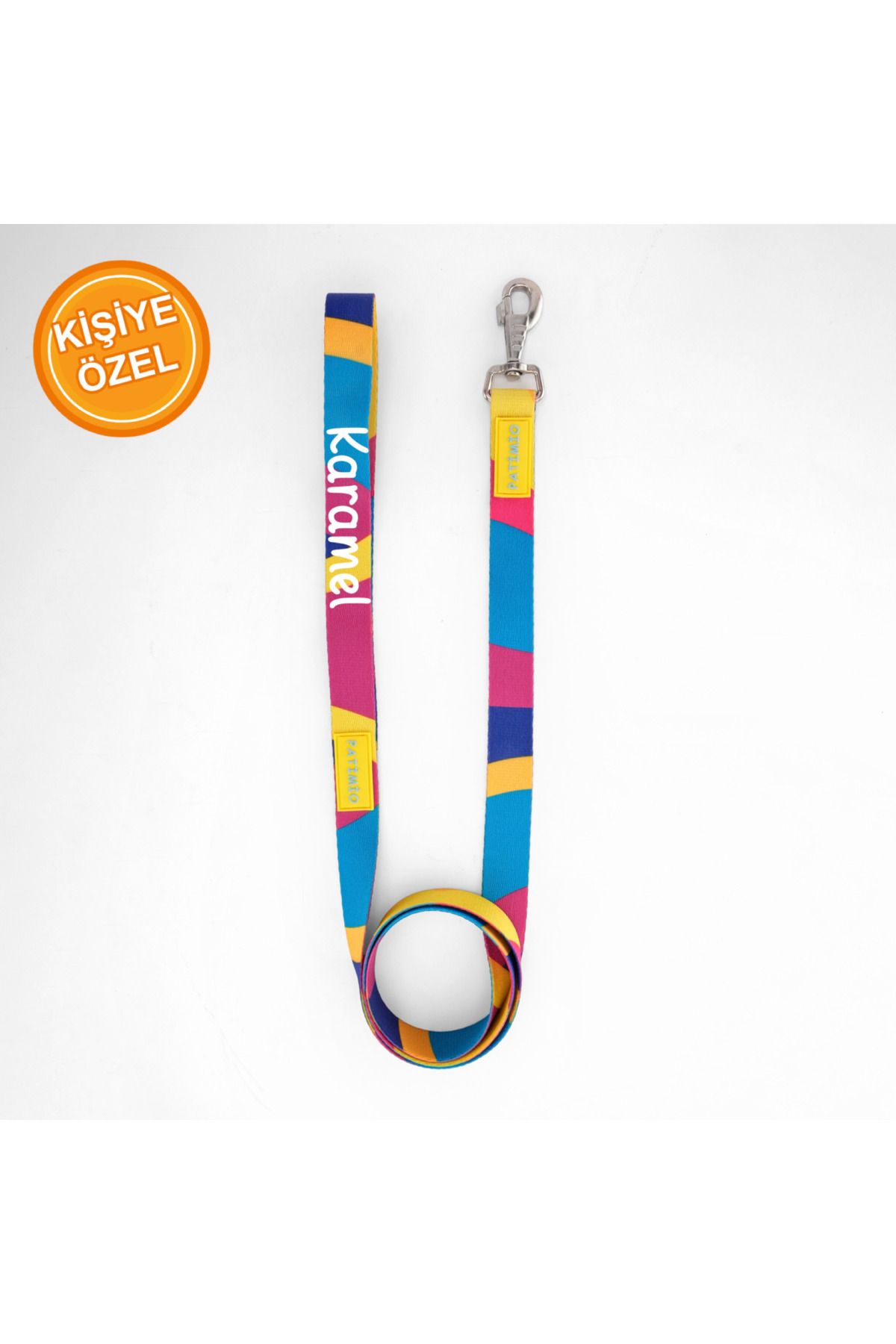PATİMİO İsme Özel Colours Köpek Gezdirme Tasması