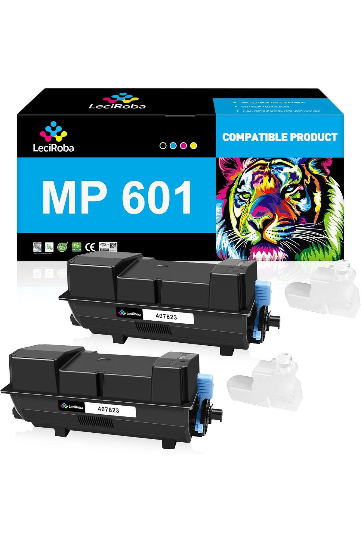 Ricoh .MP 501 MP 601 Toner SP 5300 SP 5300dn SP 5310dn MP 501SPF MP 601SPF P (2 Black,25,000 Pages