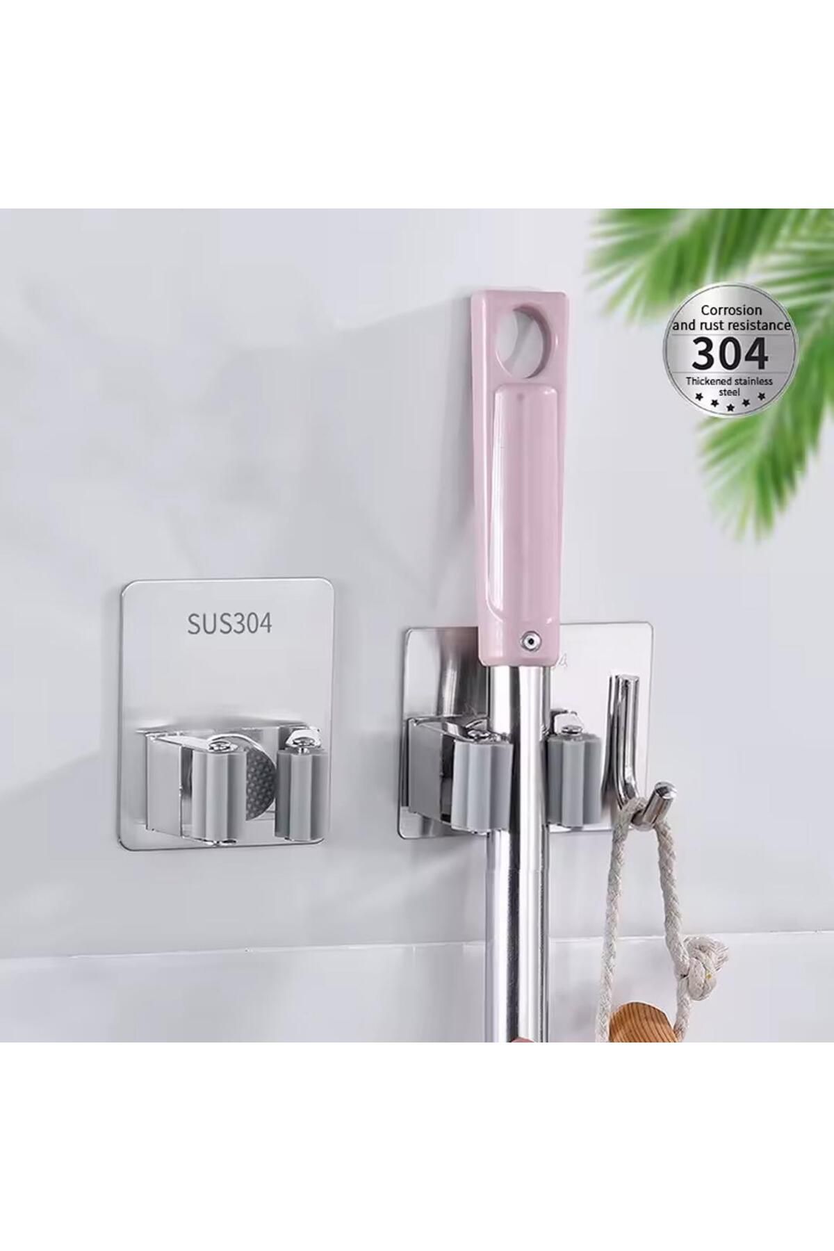 SUNUP SN-26354 Kancalı Duvara Monte Süpürgee-Paspas Tutucu