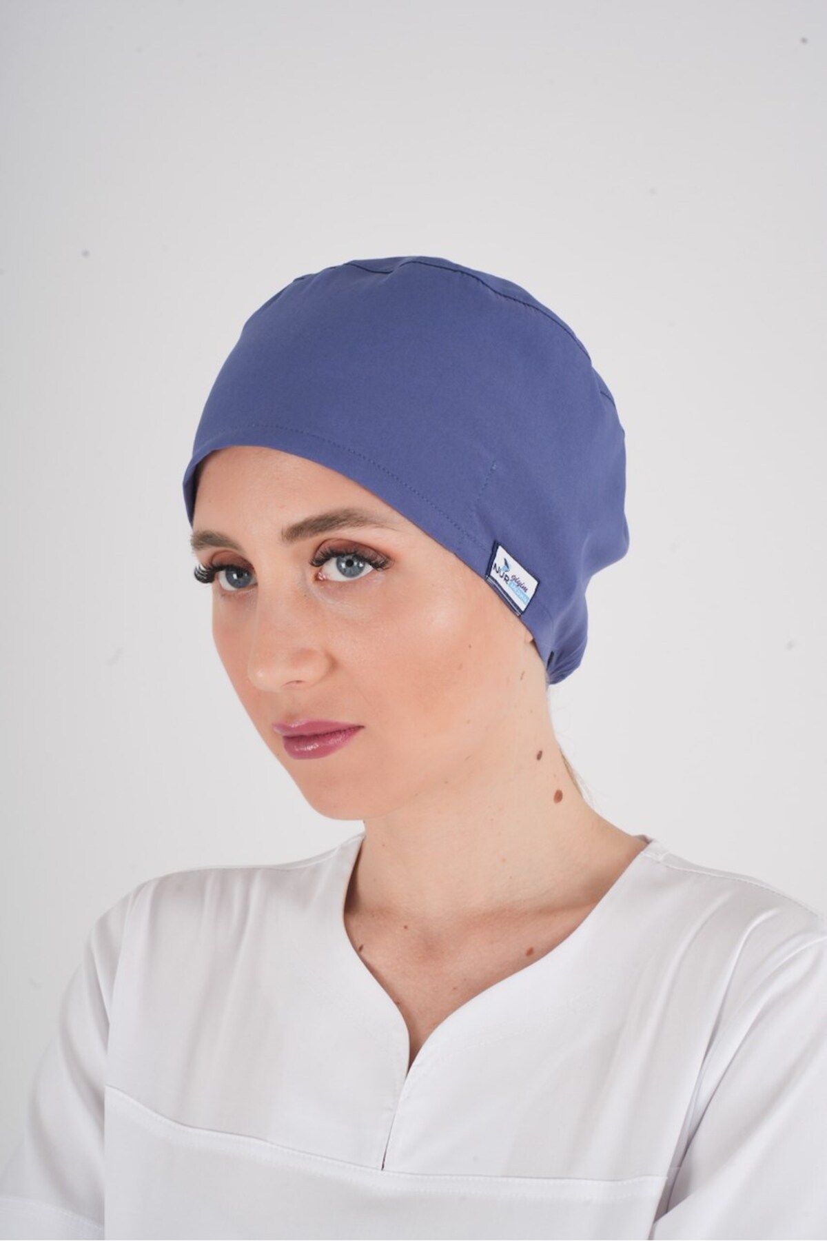 Nur Medikal Giyim Unisex Düz Fırtına Mavi Doktor Hemşire Hastane Aşçı Medikal Cerrahi Bonesi