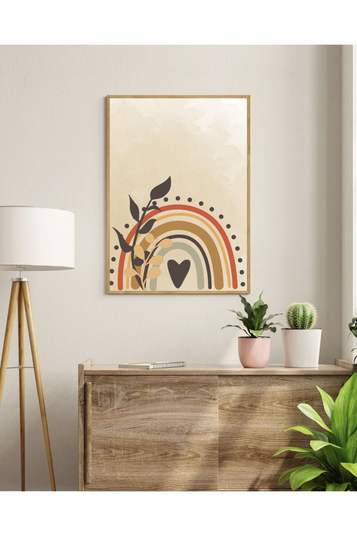 Tuba Decor Tek parça Ahşap Çerçeve Görünümlü MDF Tablo