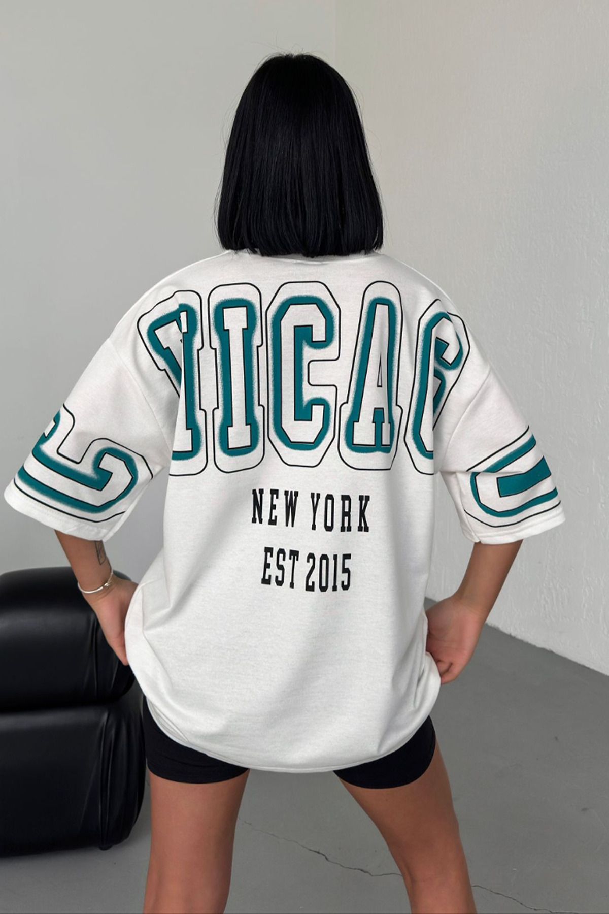 SB Moda Unisex Oversize Baskılı Sweatshirt