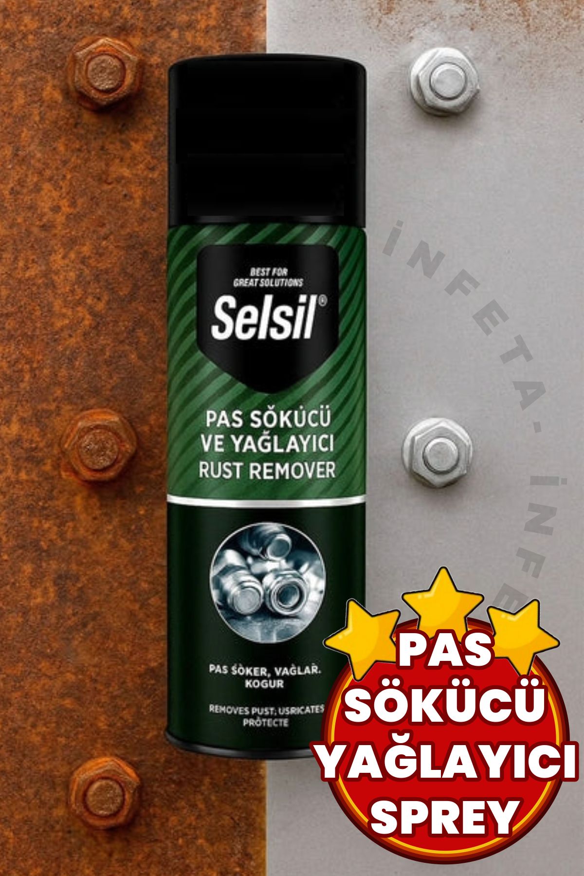 İnfeta Pas Sökücü Ve Yağlayıcı 200 ml Çelik Kutu