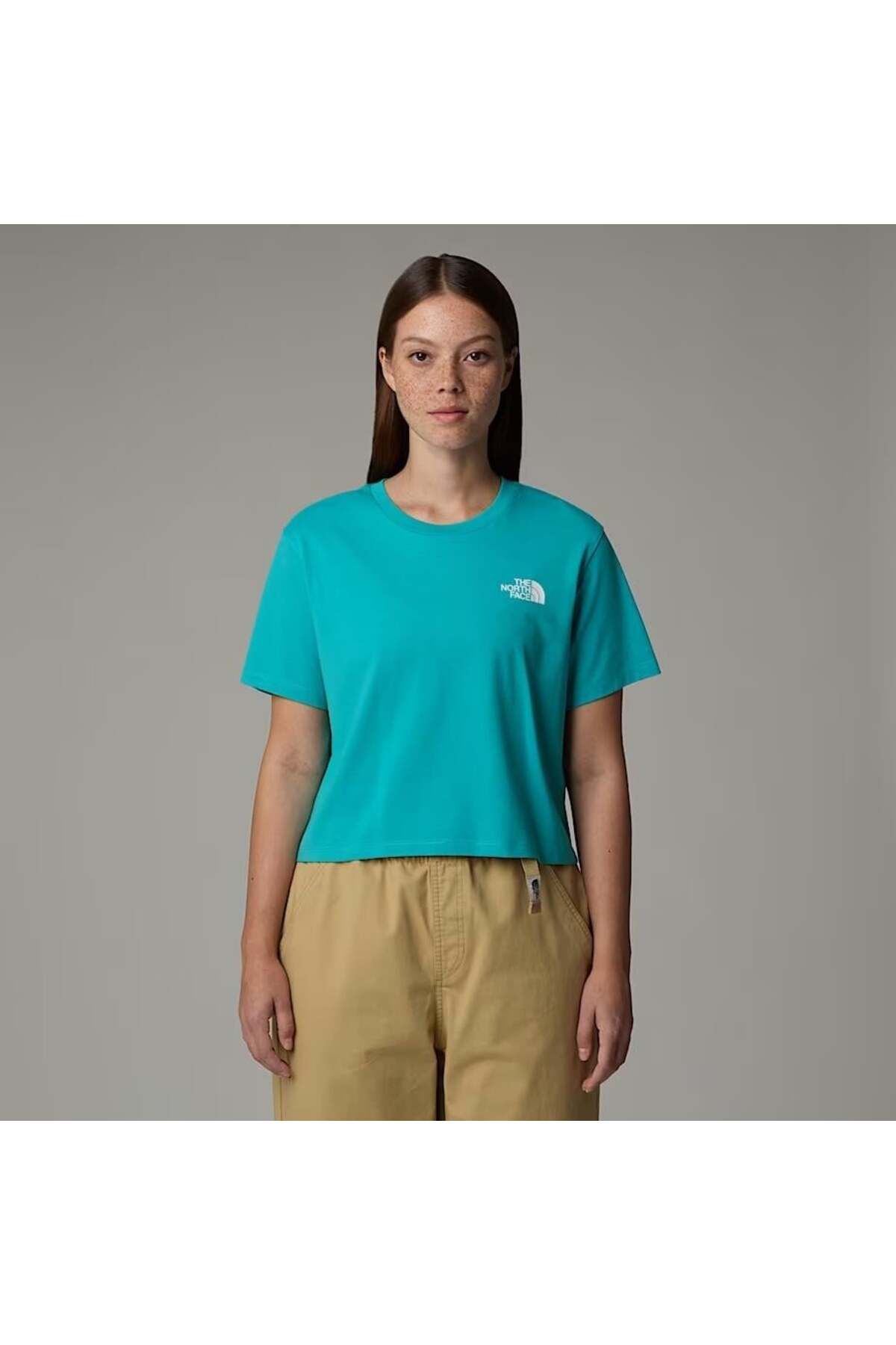 THE NORTH FACE W Sımple Dome Cropped Relaxed Tee Kadın Tişört NF0A87U4E6F1