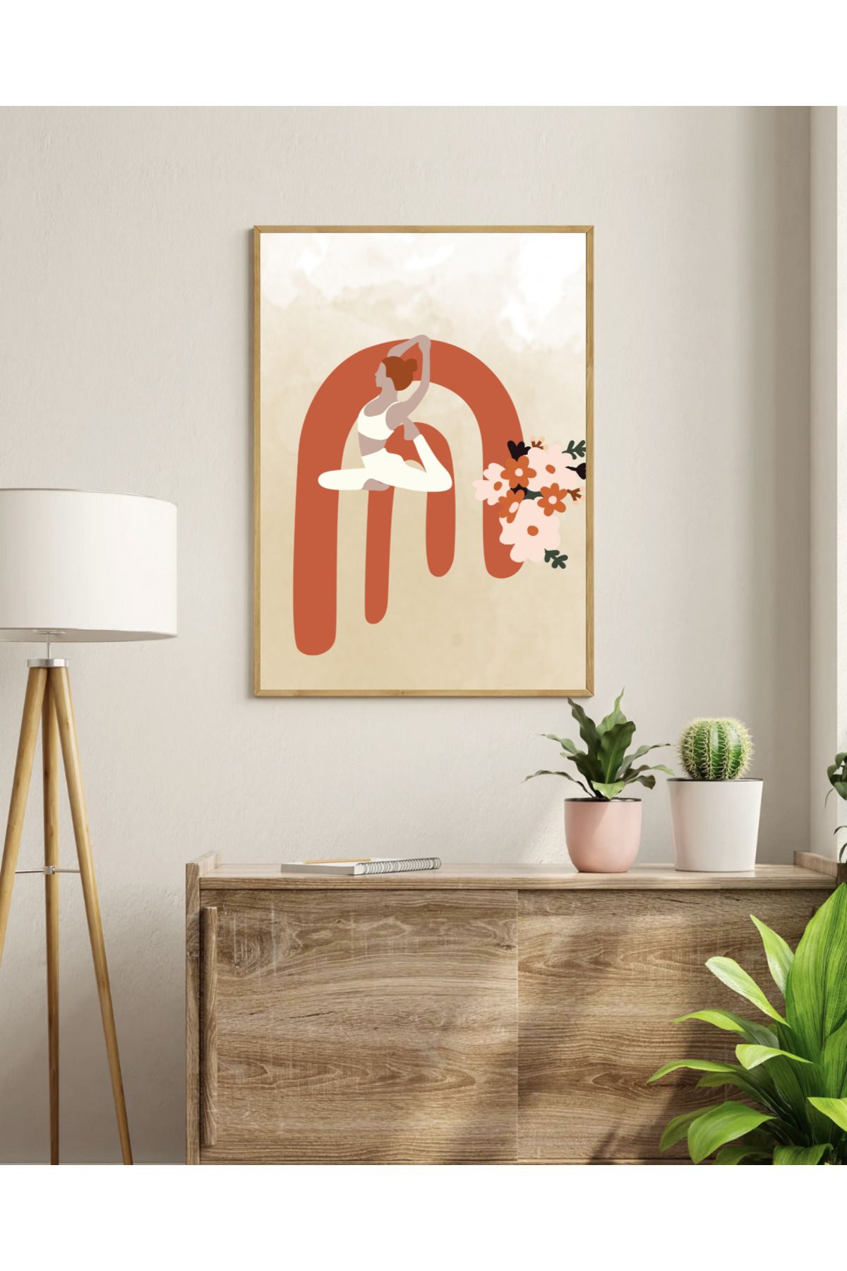 Tuba Decor Tek parça Ahşap Çerçeve Görünümlü MDF Tablo