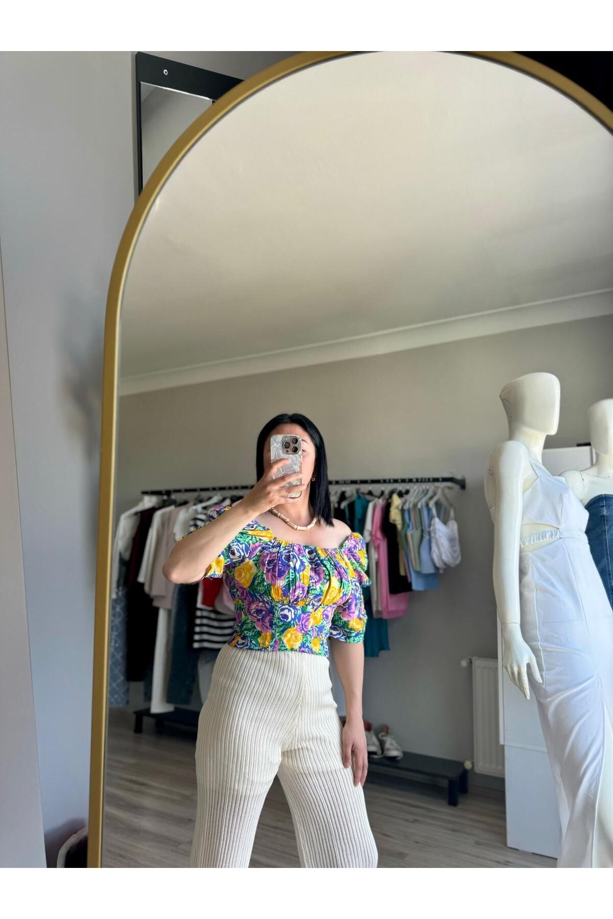 NİSSHABUTİK Ekru fitili pantolon