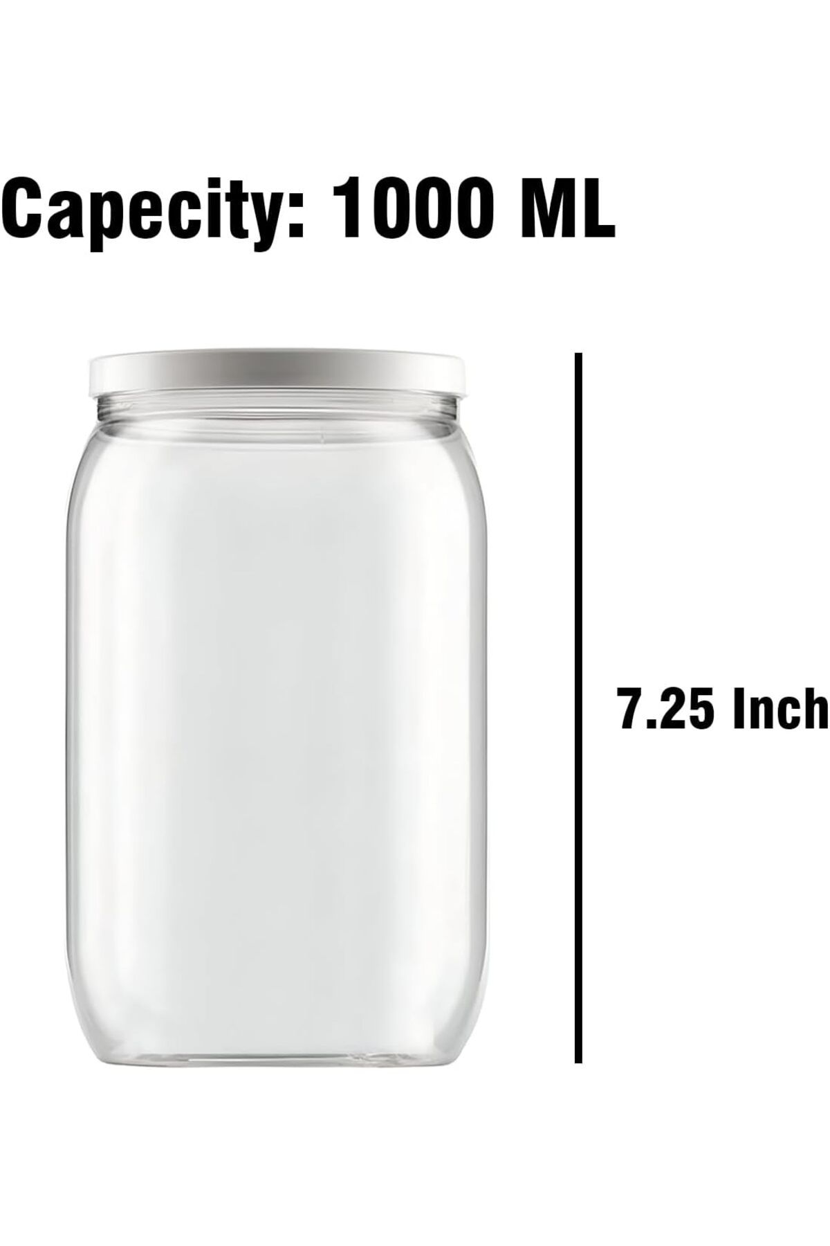 Generic-Glass Cookie Jar With Lid- Candy Jar- Large Cookie Jar- Set Of 6 - Easy To Use And Clean - Perfect F 3