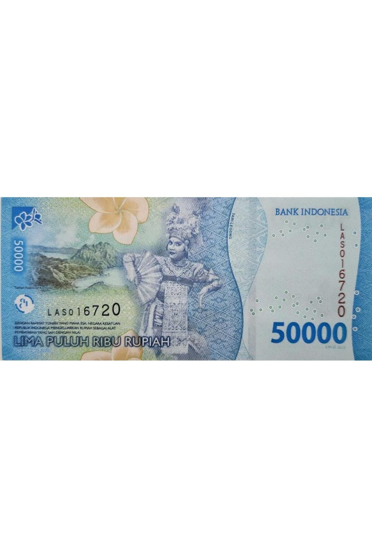 Banknoting ENDONEZYA 50.000 RUPİAH 2022 YENİ EMİSYON. ÇİL KONDİSYON. ENDONEZYA 50.000 RUPİAH 2022 YENİ EMİSYON.