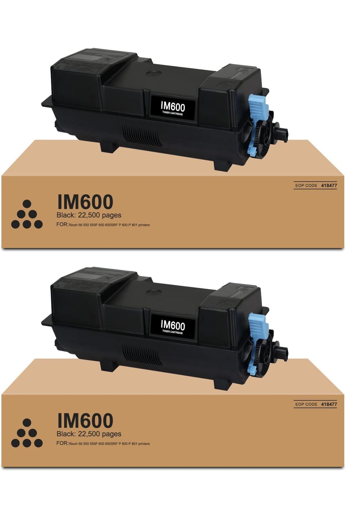 Ricoh MUADİL IM550/IM600SRF/P800/P801-(670gr)-25k MONO TONER 2 ADET