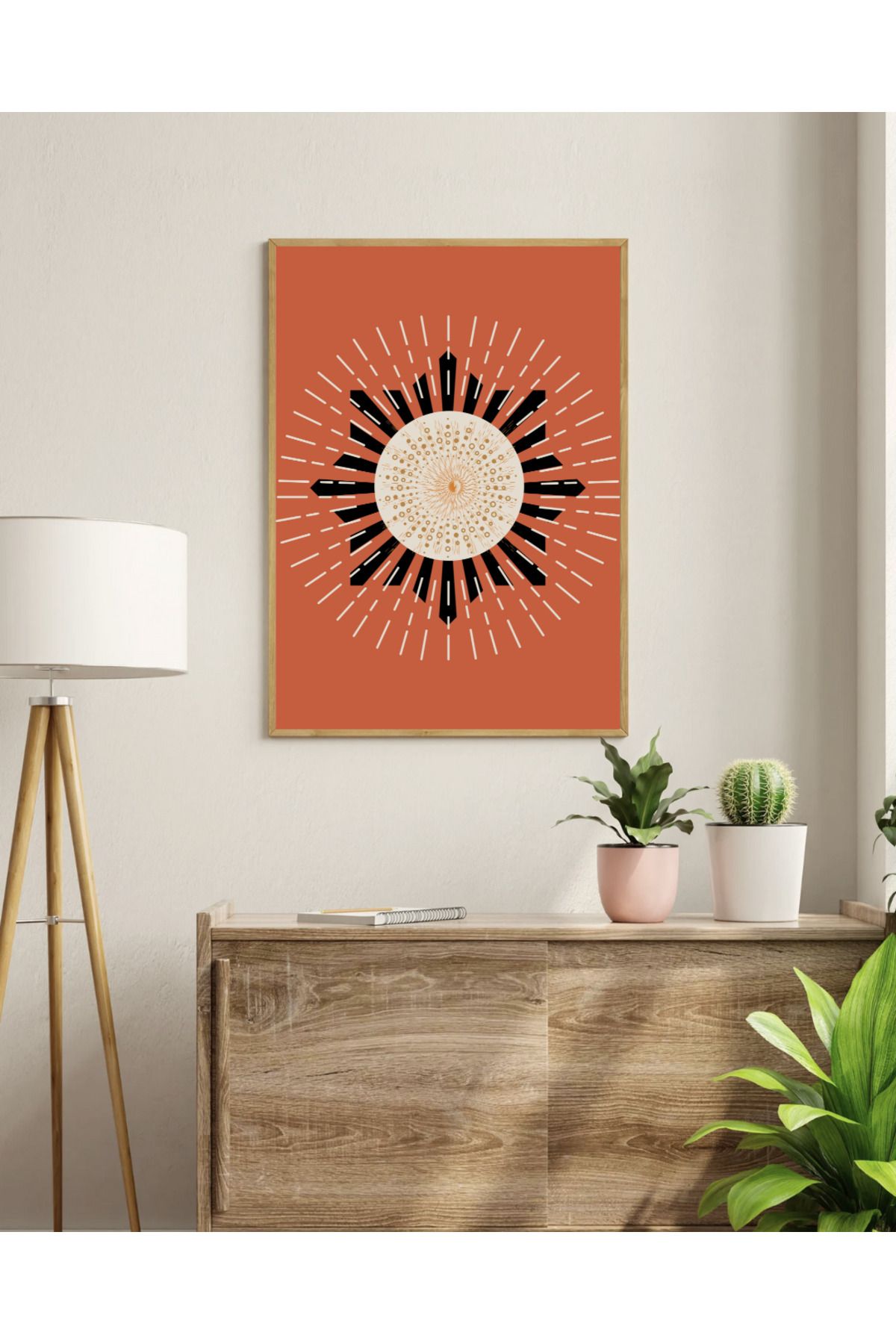 Tuba Decor Tek parça Ahşap Çerçeve Görünümlü MDF Tablo