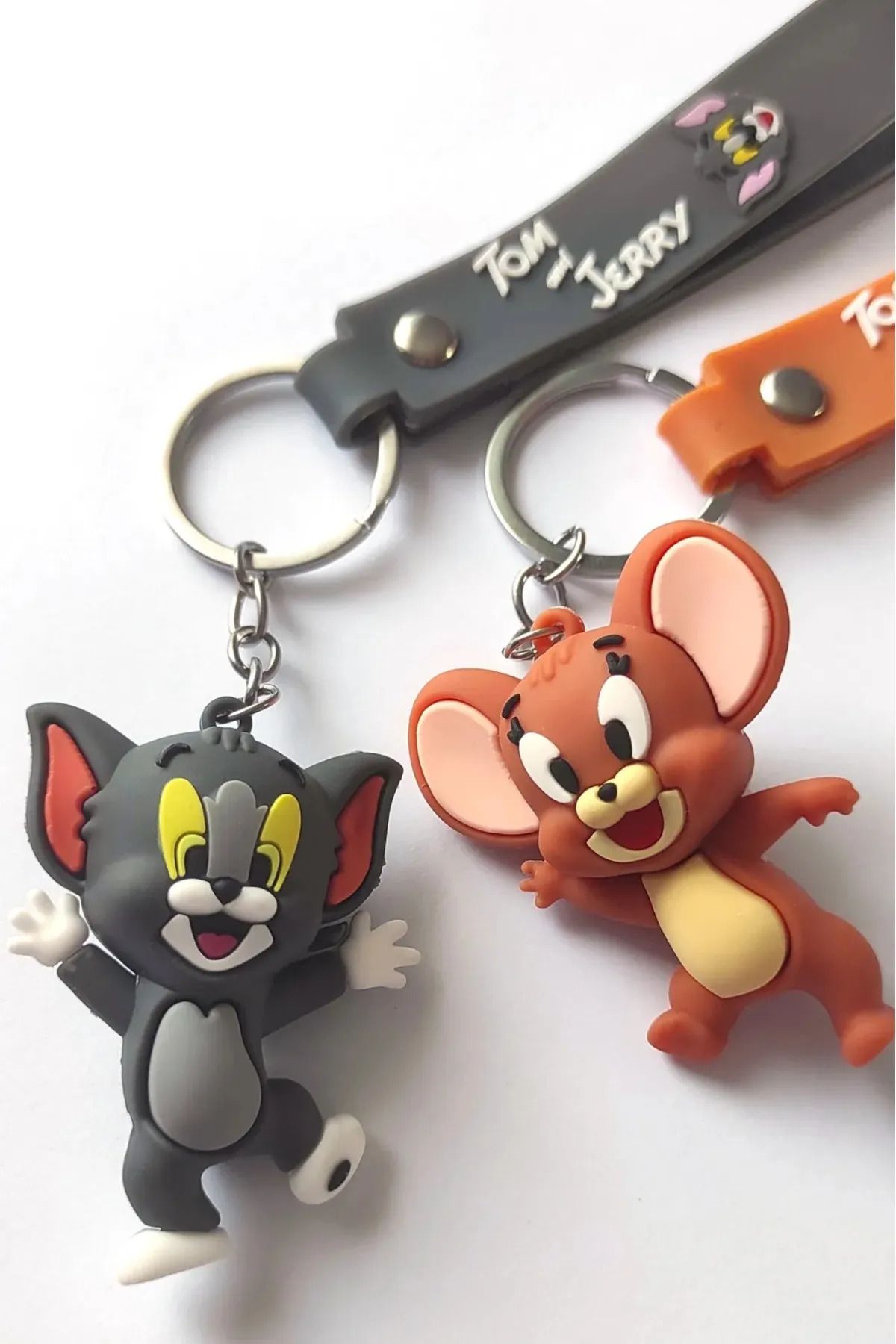 Zanaat Tom Ve Jerry 3D Silikon Anahtarlık & Çanta Aksesuarı Seti Hediyelik