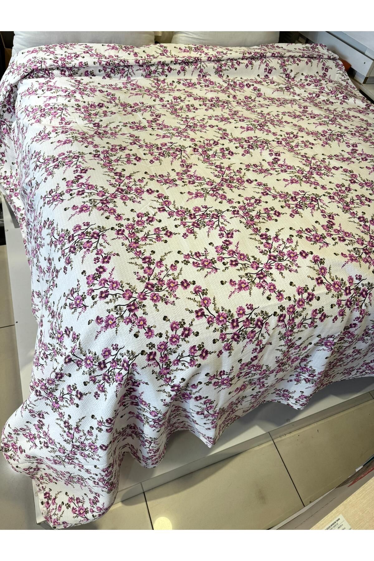 ŞENER HOME-Plum Branch Pattern Printed 150X240 Cm. Single Single Pike 4