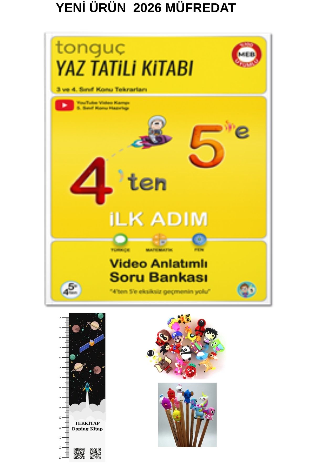Tonguç Yayınları Tonguç 4'ten 5'e Yaz Tatili Kitabı İlk Adım 2026 Maarif Modeli (UZAY A.+ KALEM B.)YENİ ÜRÜN