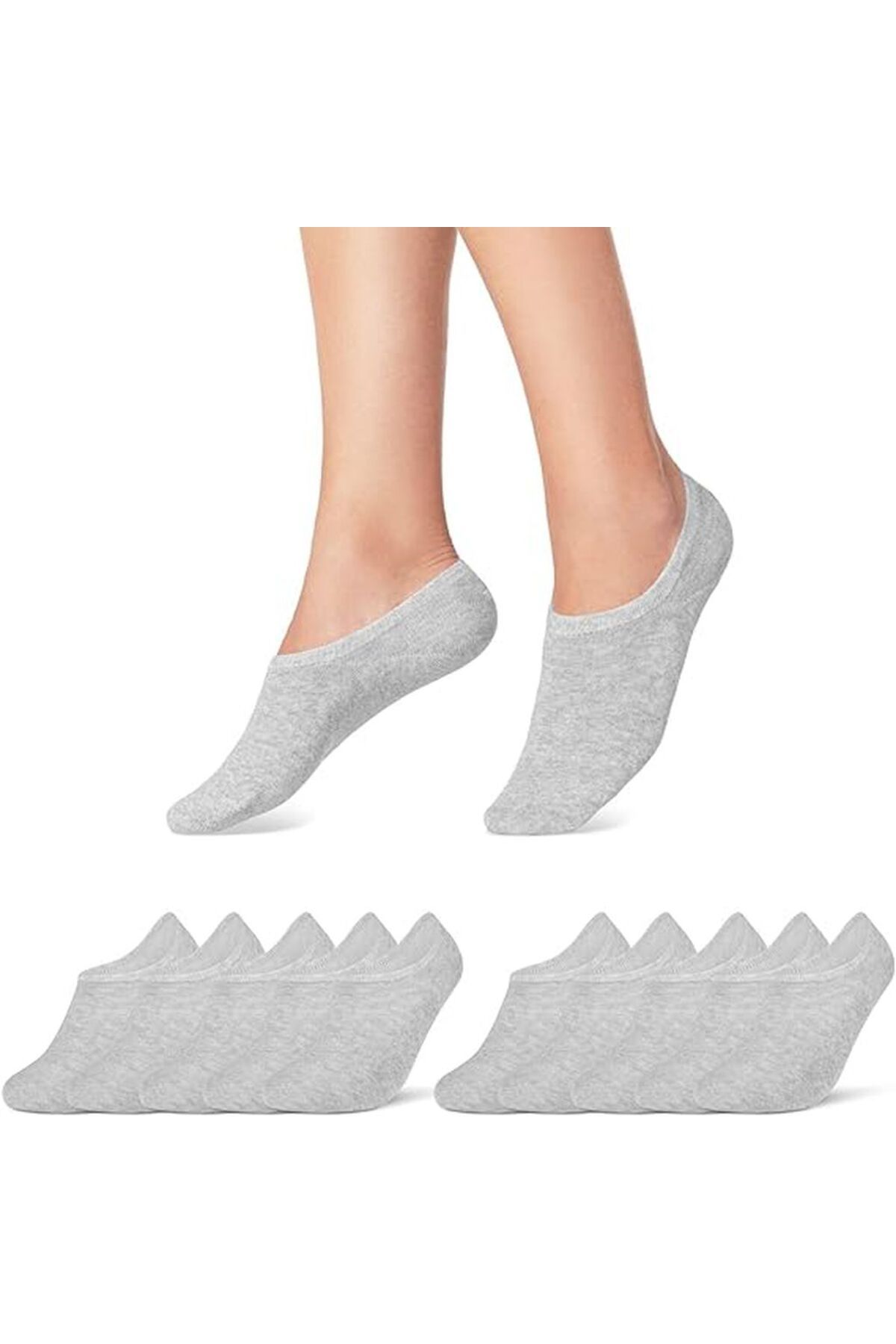Butik 10'lu görünmez sneaker çorap