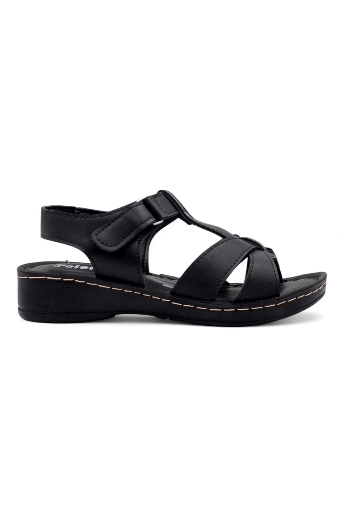 Polero 14824 KADIN SANDALET SİYAH