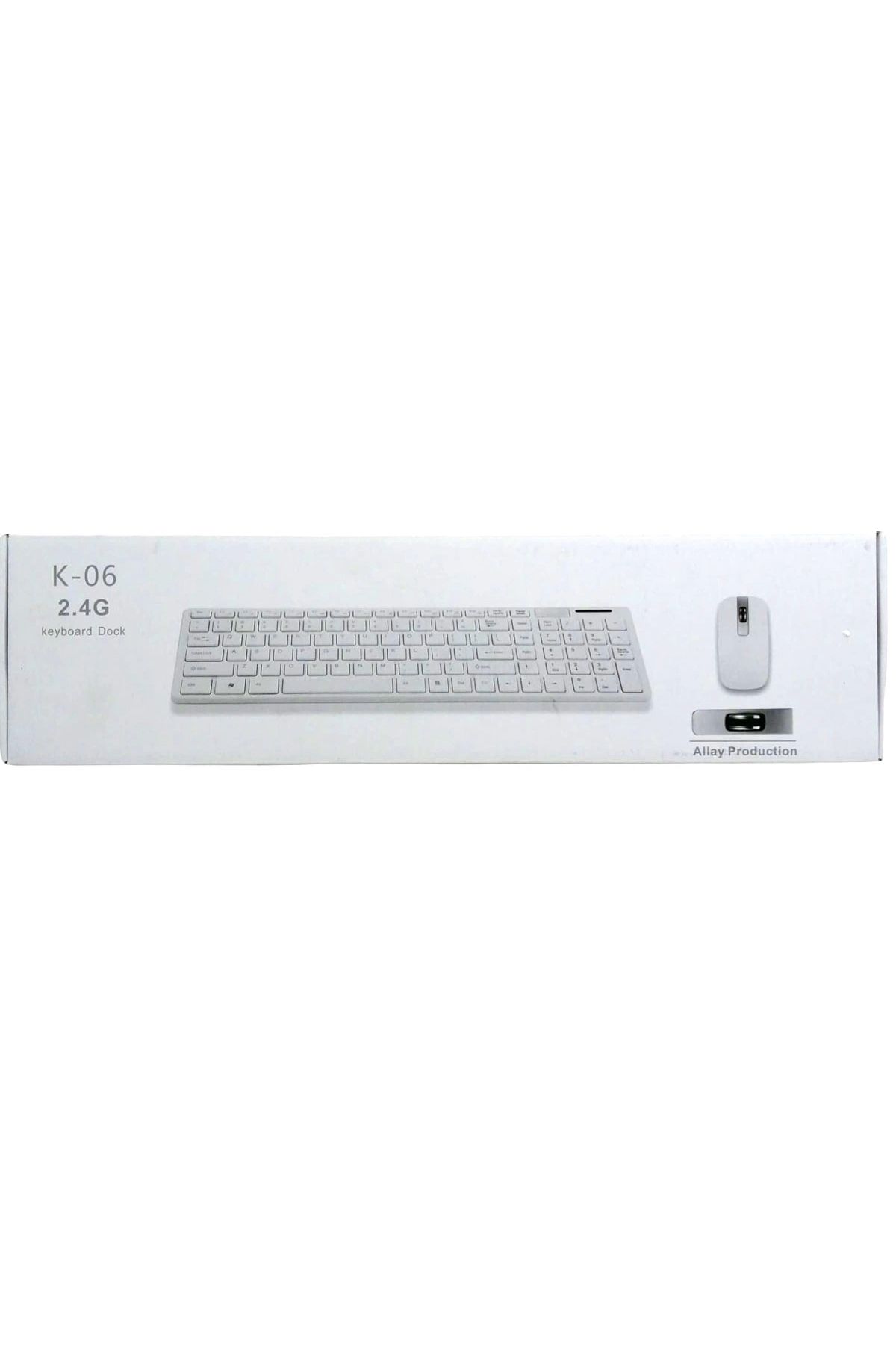 CENEN K-06 Beyaz Dock Wıreless Kablosuz Klavye Mouse S Pl-374
