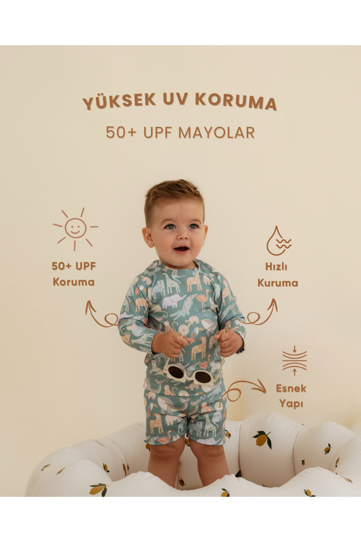 Lollie Baby&Kids UV Korumalı Mayo Bebek & Çocuk - Balinalar fotoğrafı 5 (önizleme)