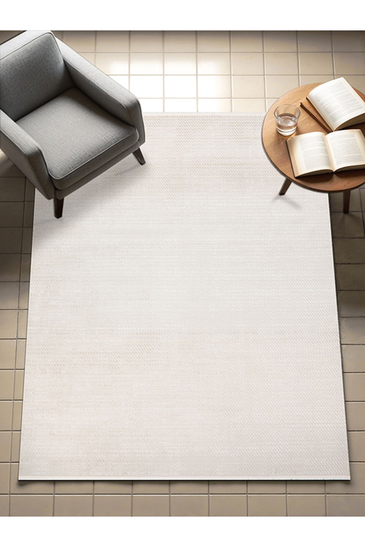 PARLA CARPET Krem Yumuşak Dokulu Makine Halısı Tozumaz Saçaklı Yolluk Çocuk Oturma Odası Salon Mutfak