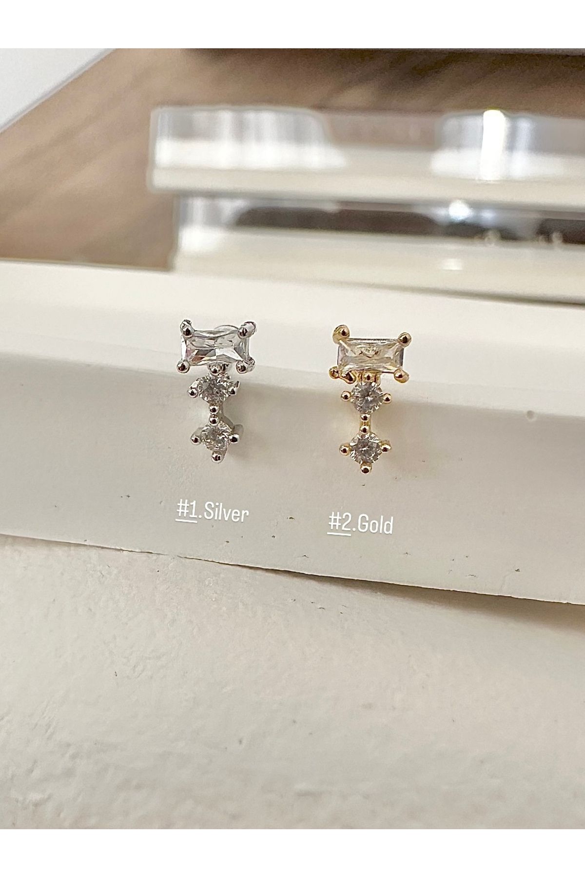 My Bellas Jewels Cerrahi Çelik 1 Adet Tragus Piercing, Helix, Flat, Conch, Lobe
