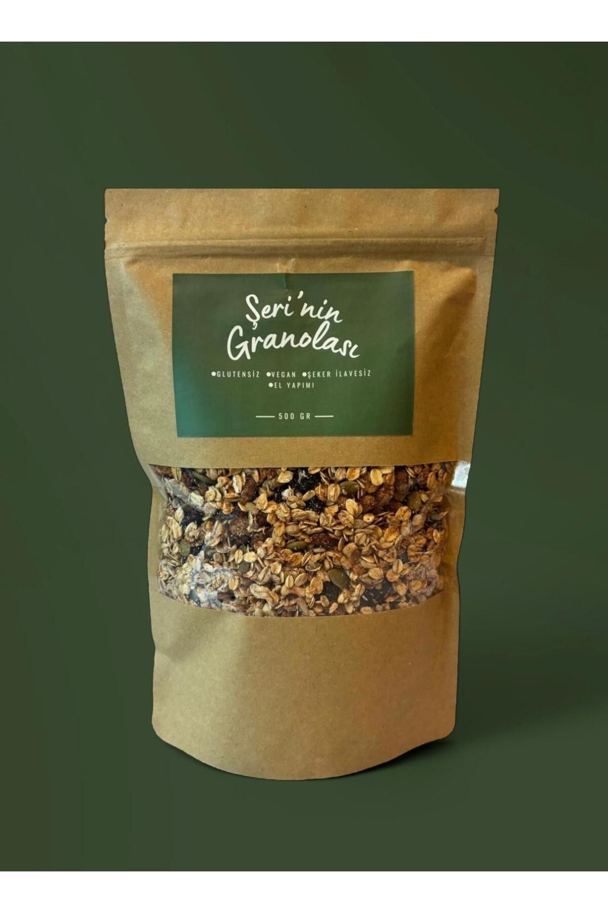 Seri Şeri'nin Granolası Vegan Glutensiz Şeker Ilavesiz El Yapımı Granola 500 gram