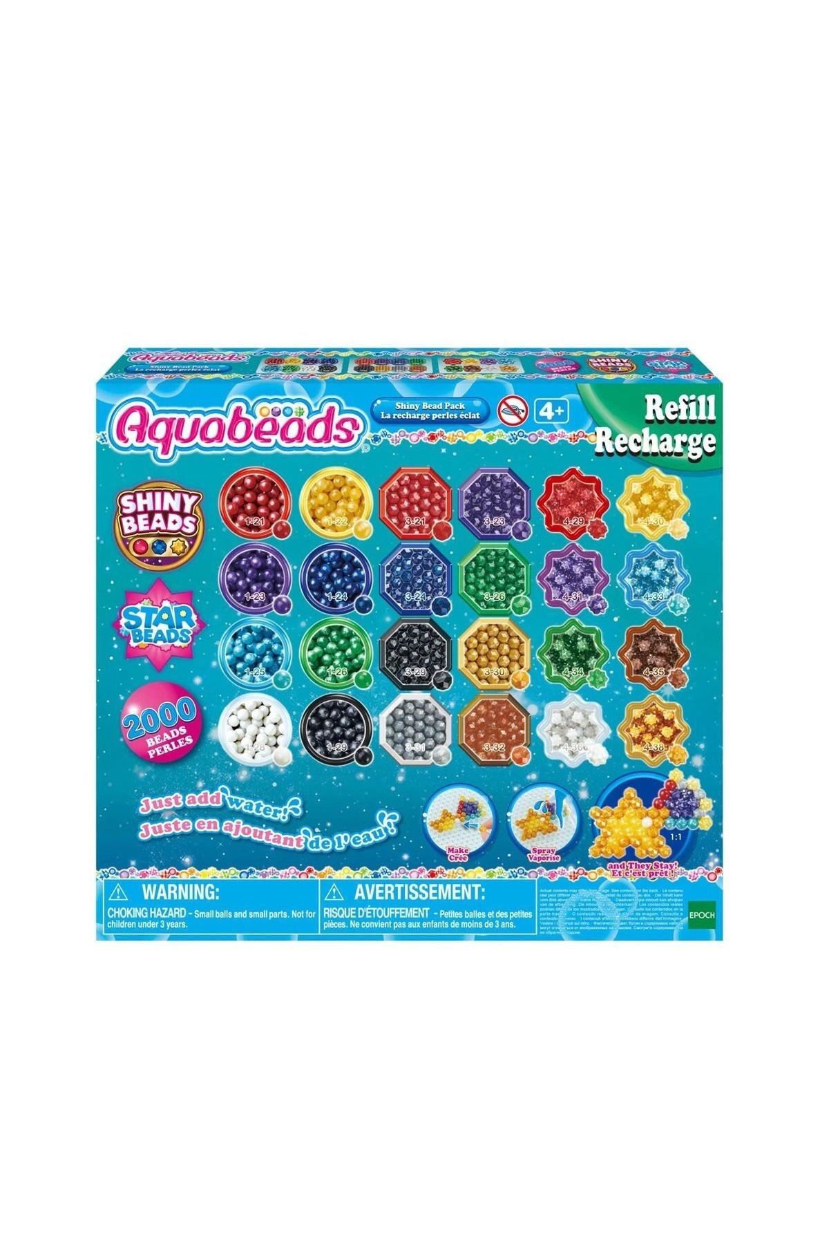 ÖYKÜ VE YİĞİT 31995 AquaBeads Parlak Boncuk Paketi (yedek paket) 2000 parça +4 yaş