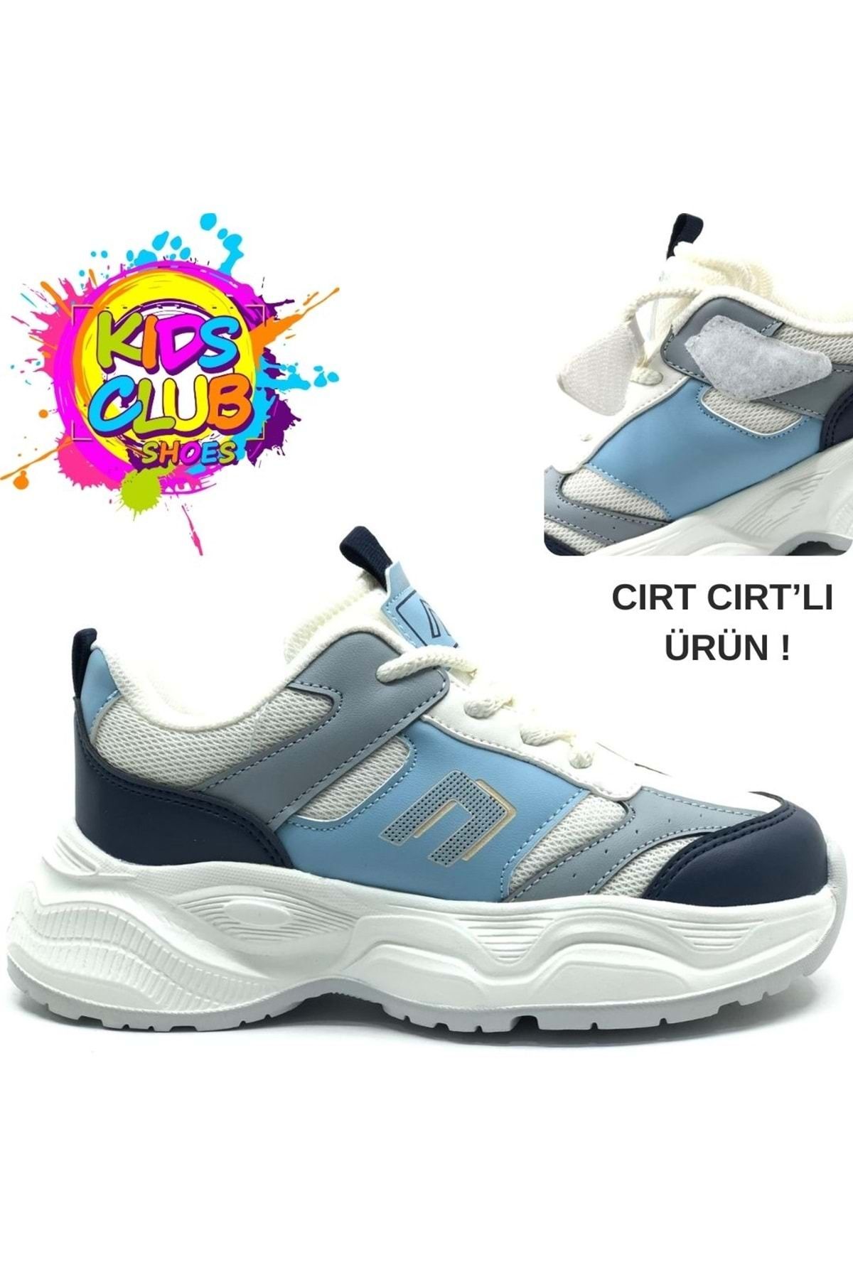 Kids Club Shoes Cool Birian Bağcık Görünümlü Cırt Cırtlı Sneaker Ortopedik Çocuk Spor Ayakkabı LACİVERT