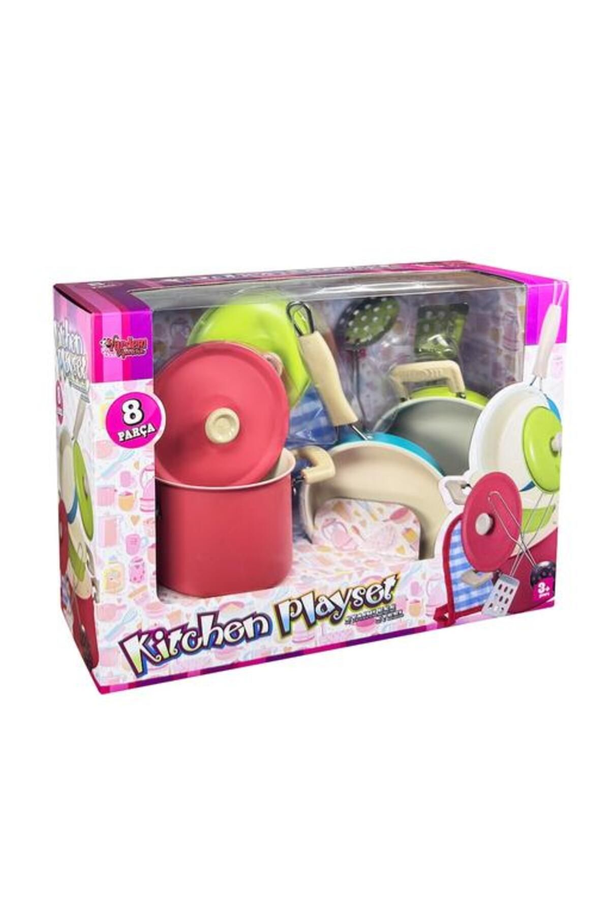 Vardem 8 Parça Pembe Emaye Tencere Tava Seti - 2
