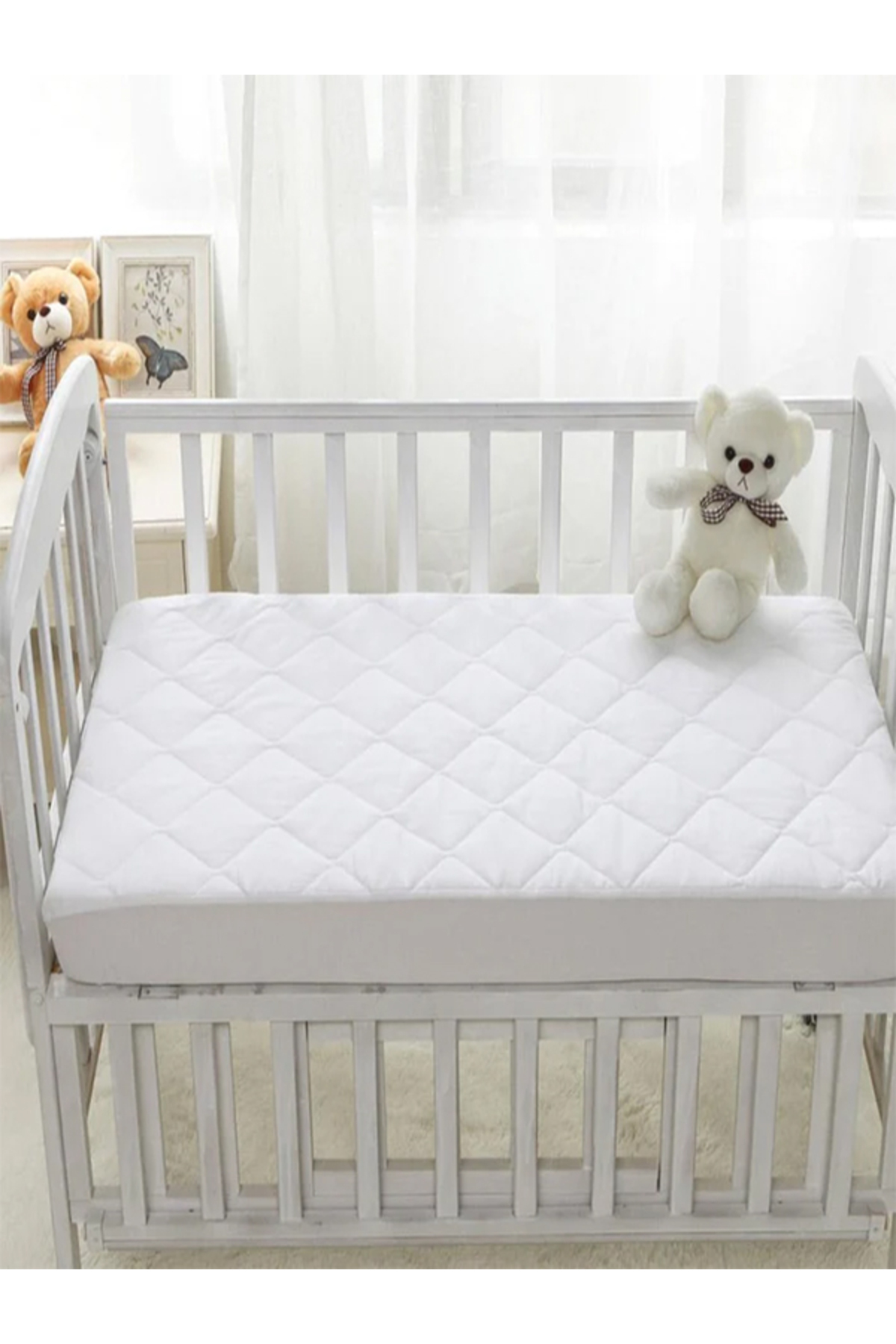 SUVAY %100 Pamuk Sıvı Geçirmez Kapitone Bebek Alezi - Park Beşik, Kreş ve Anaokulu Yatak Koruyucu fotoğrafı 6 (önizleme)