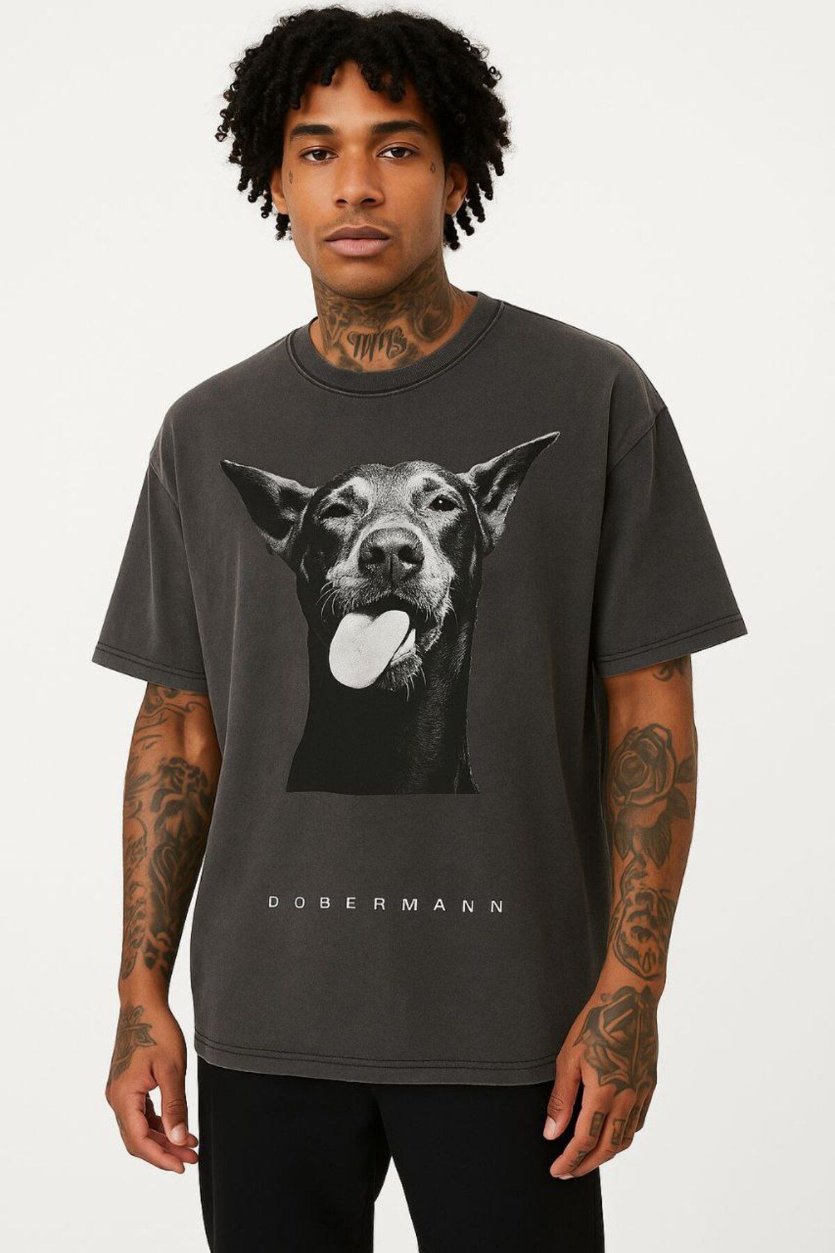 Twobucks Asit yıkamalı oversize tshirt