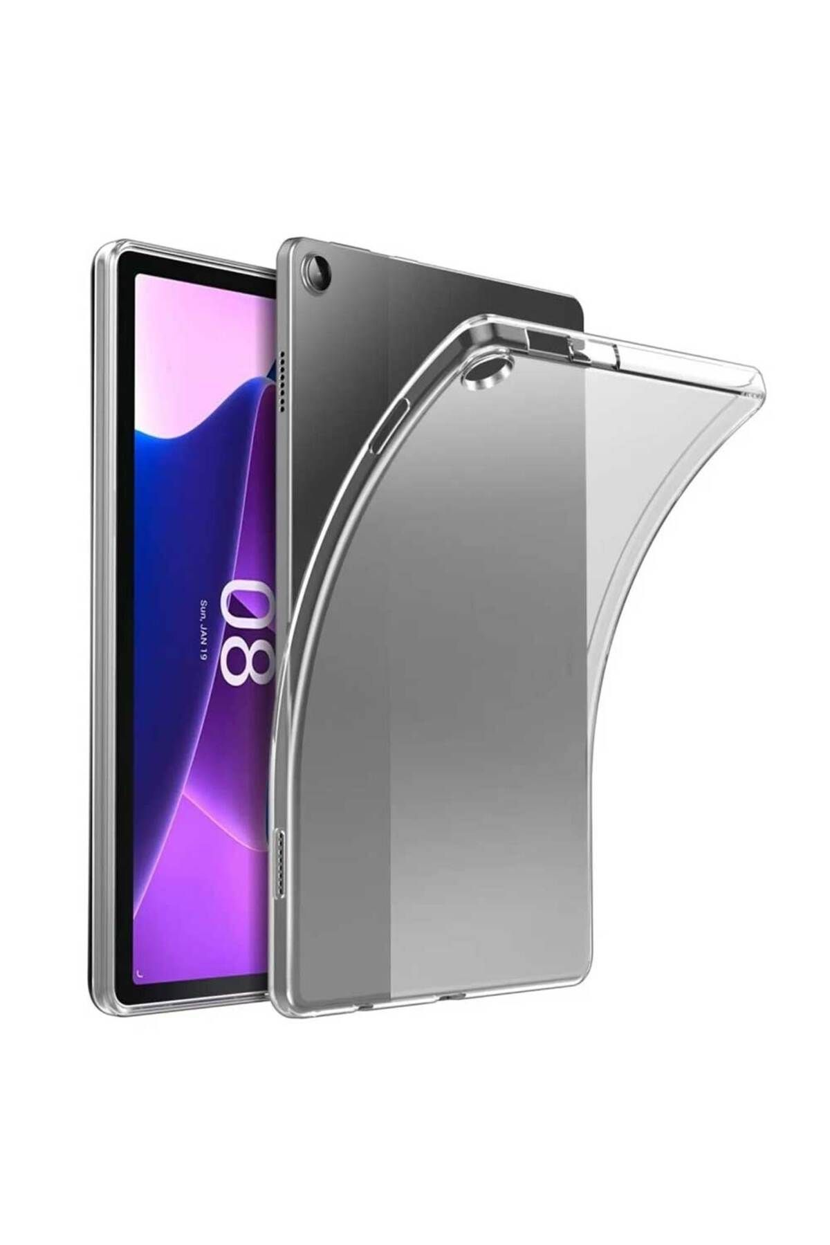 Tekamo Lenovo Tab M10 FHD Plus TB-X606F Uyumlu Şeffaf Silikon Tablet Kılıfı