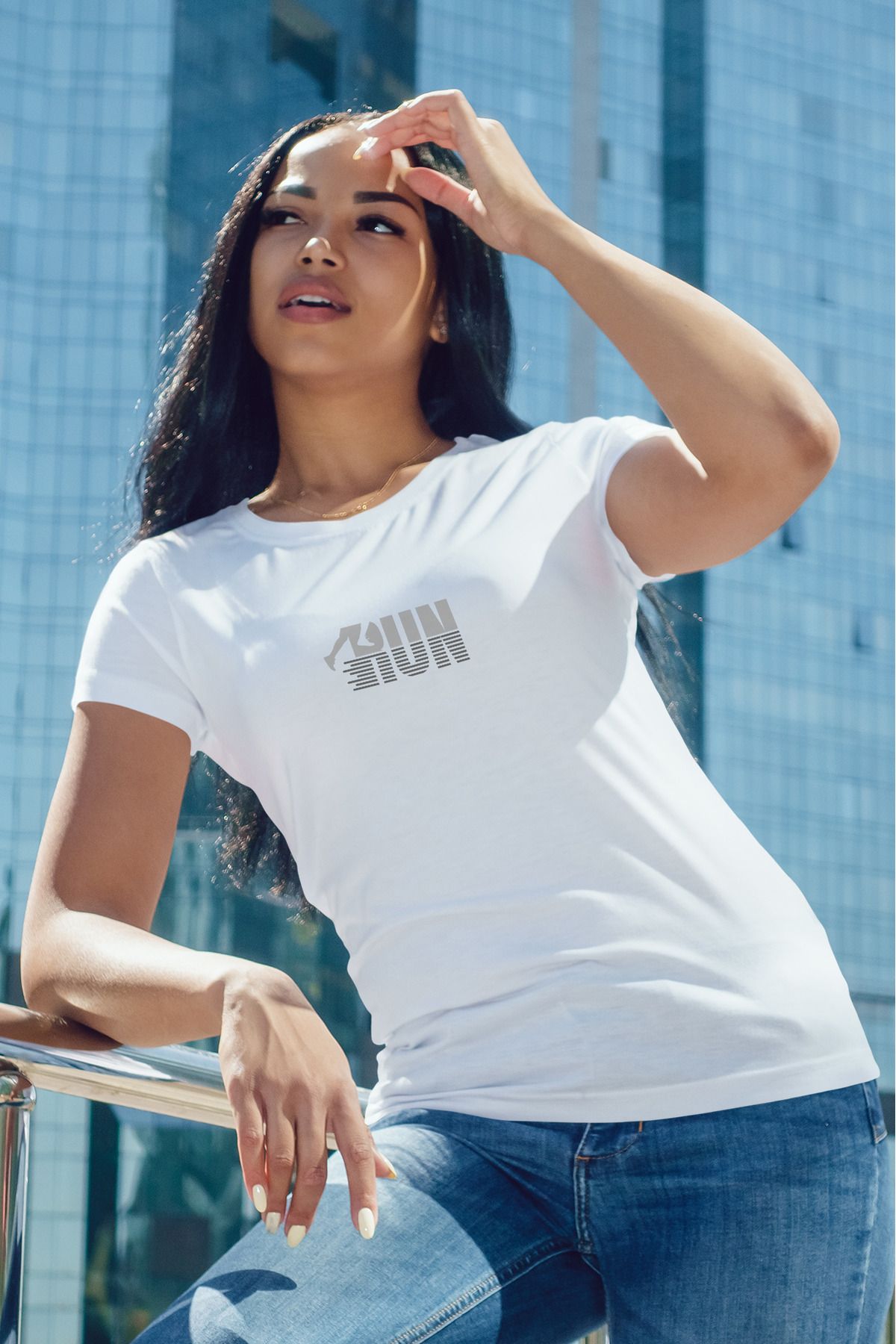 Decrift Run %100 Pamuk Kadın T-Shirt