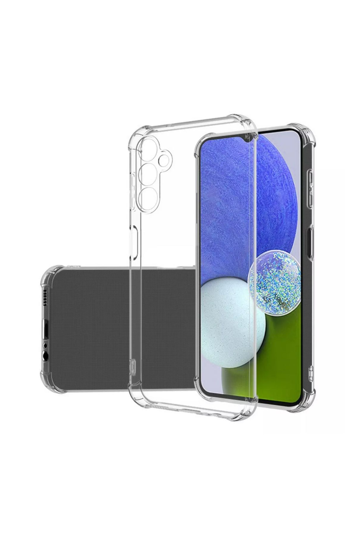 CaseArt Samsung Galaxy A04s Kapak Kamera Korumalı Antişok Airbag Köşe Korumalı Silikon Şeffaf Kılıf