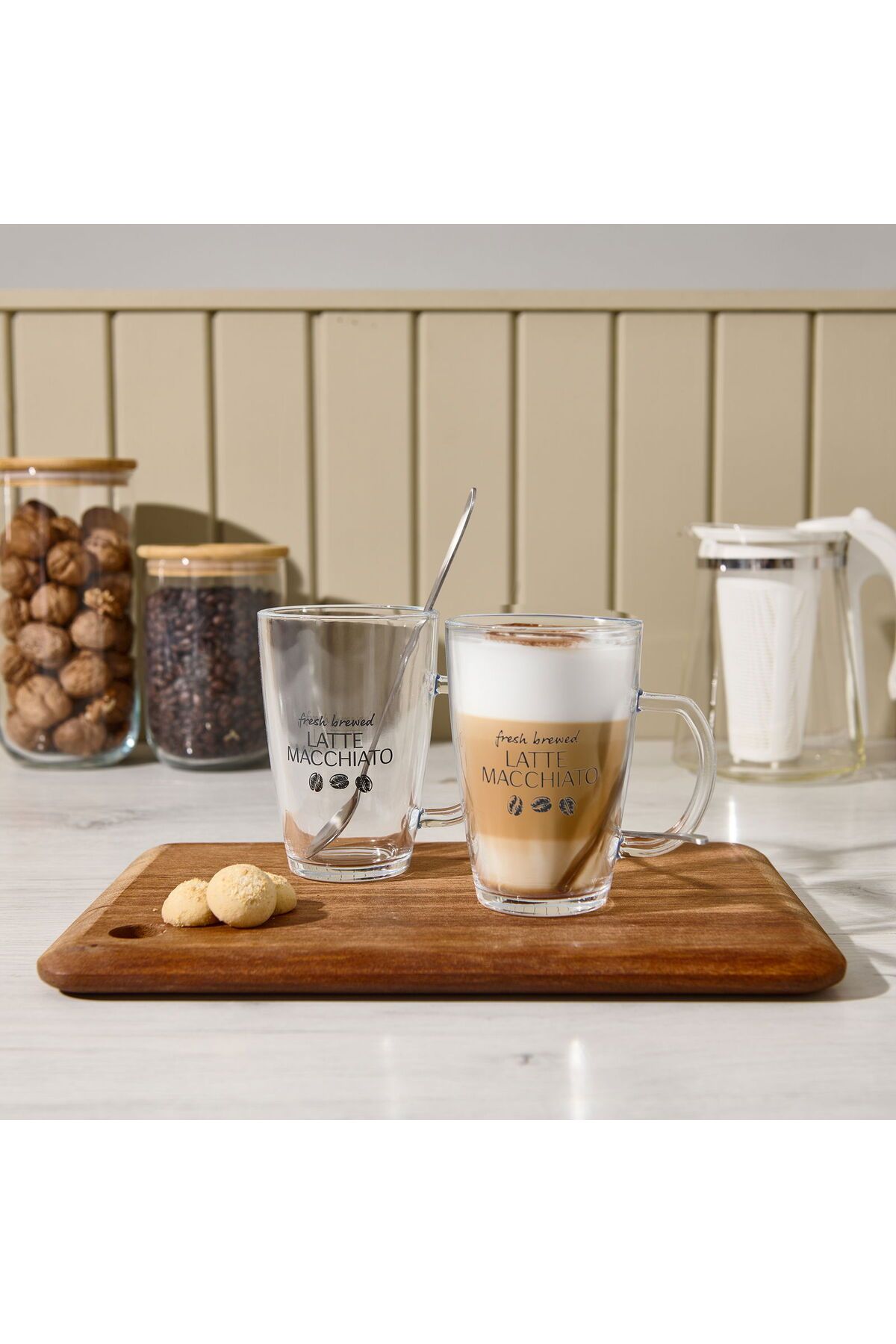 MATMEL Houseware 4 Parça Latte Bardağı Seti - Şeffaf - 300 ml
