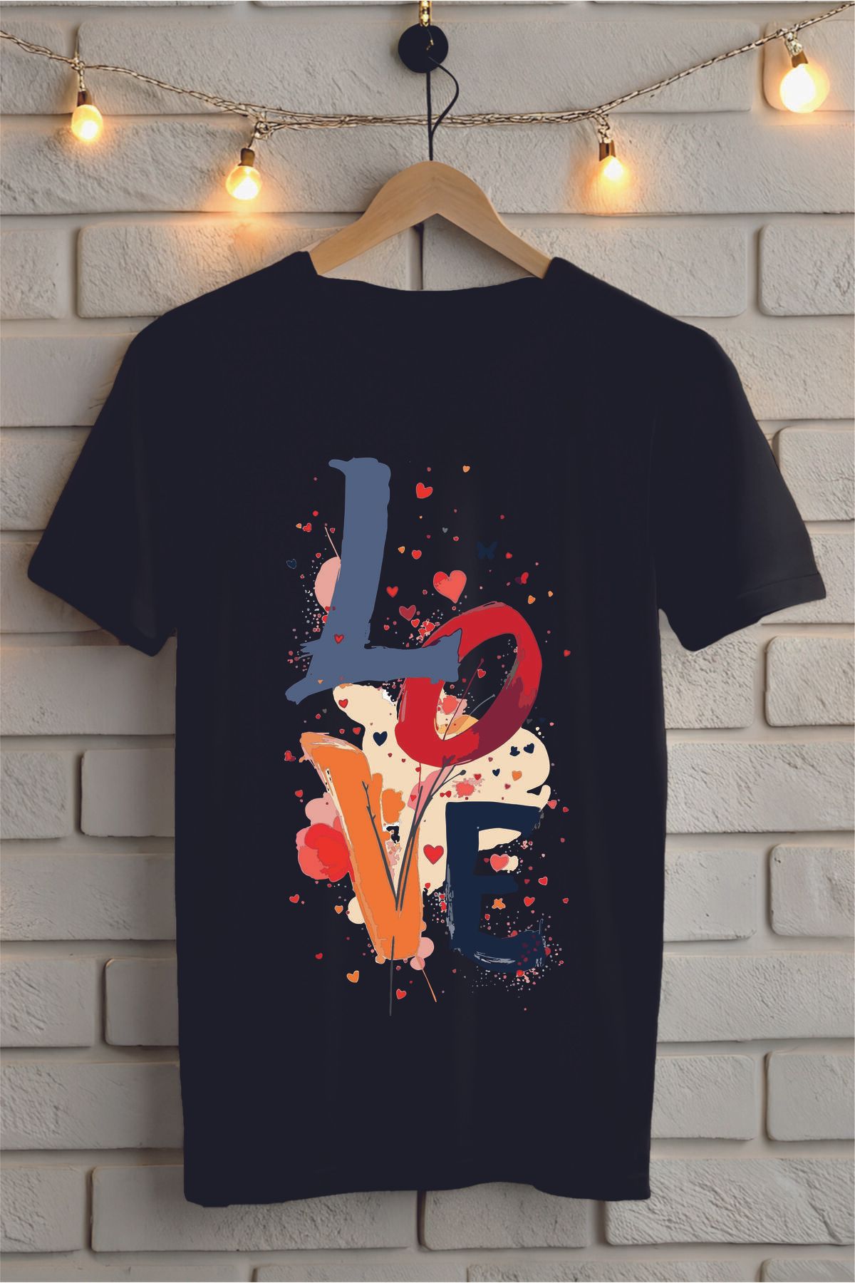 ModaSphere Love Baskılı Unisex Oversize Tişört