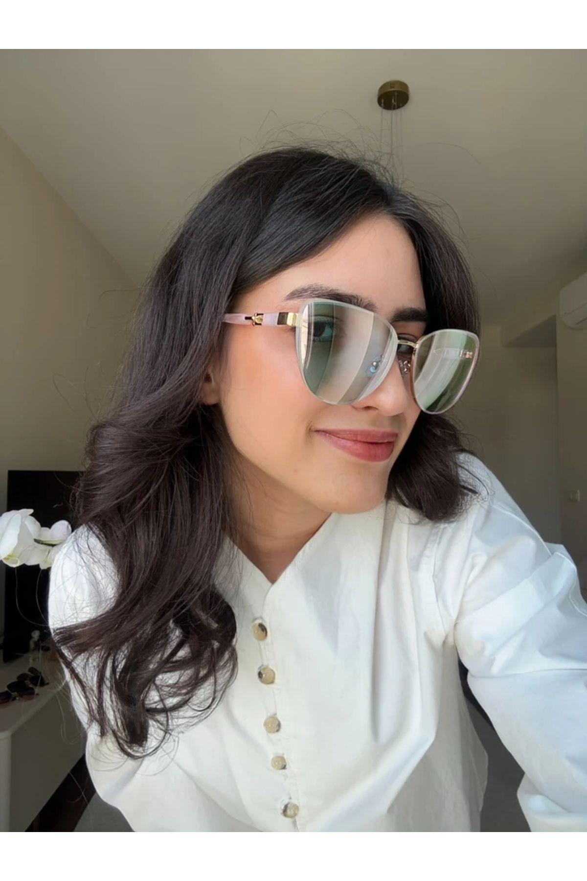 RoseandRoses Tiffen Orijinal Model Güneş Gözlüğü Pembe (Yansımalı Cam)