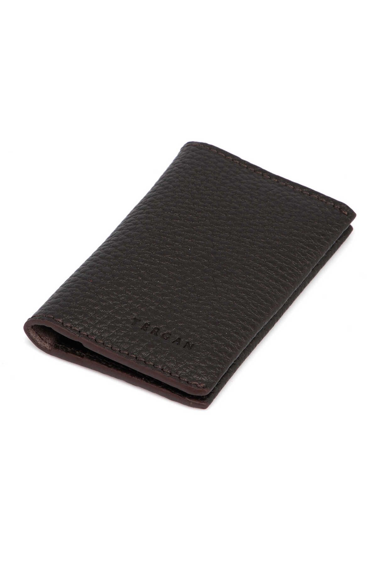 Tergan Kahve Hakiki Deri Unisex Kredi Kartlık - S1KK00000266-A42