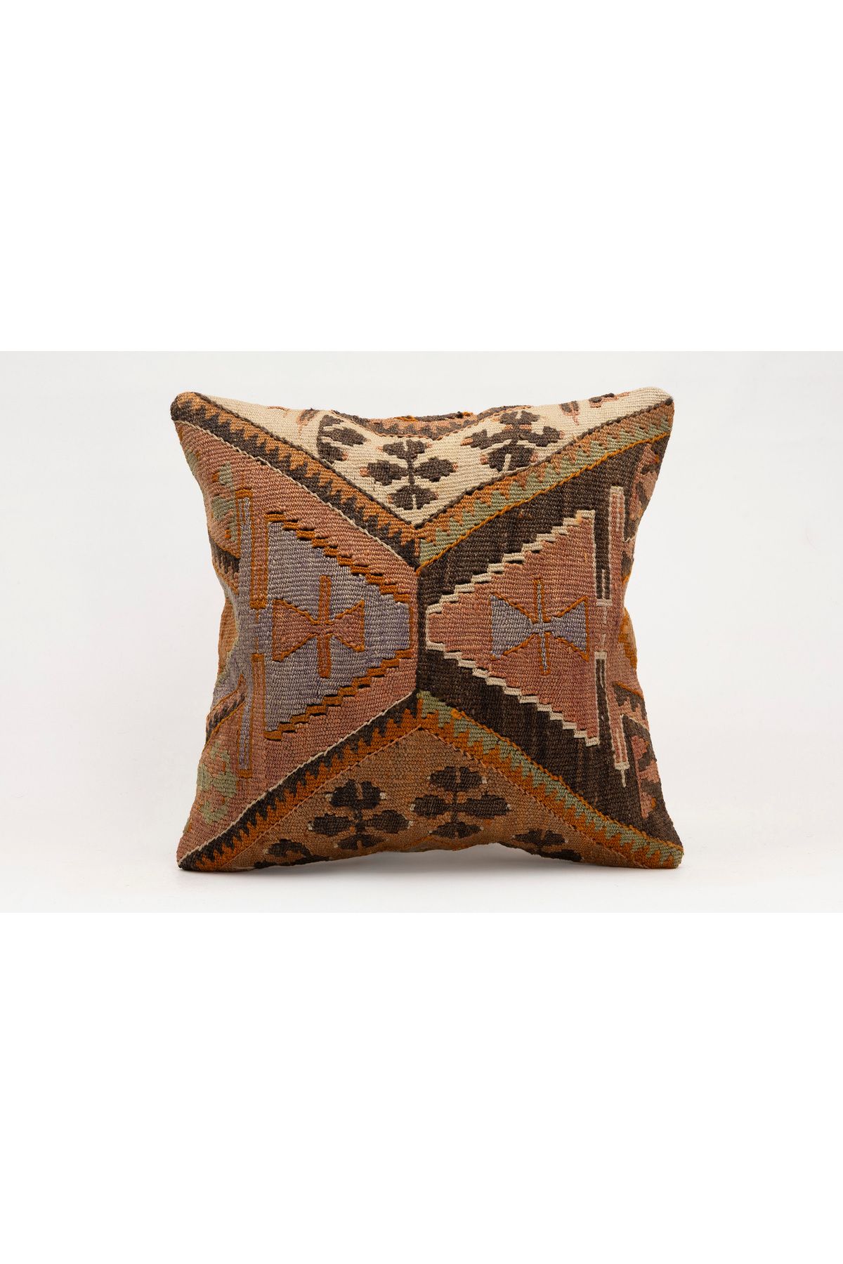 Kilim Whole Sale El Yapımı Kilim'den Yapılmış Vintage Kırlent Kılıfı, Yün, 40x40 Cm