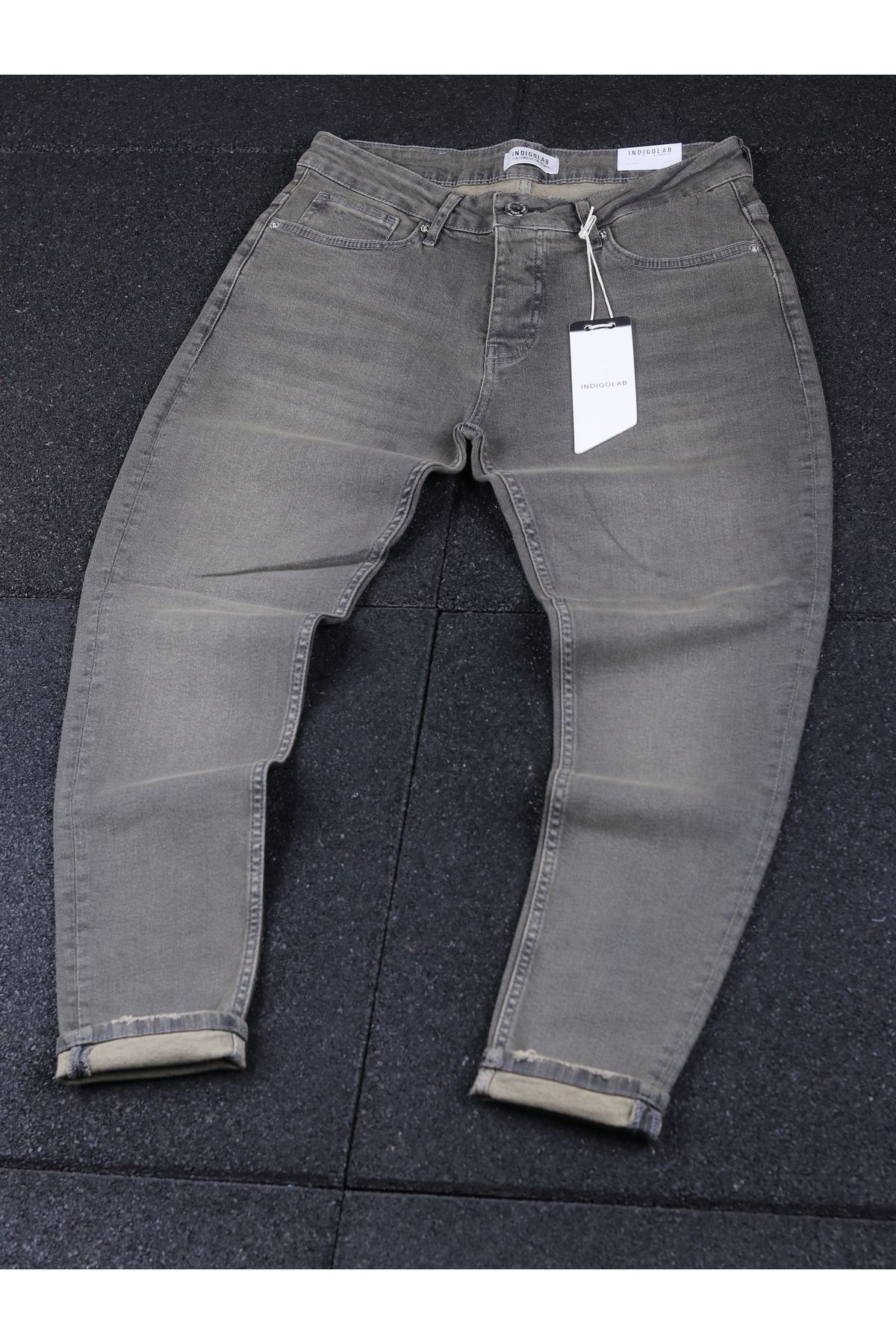 INDIGOLAB erkek Haki denim pantolon