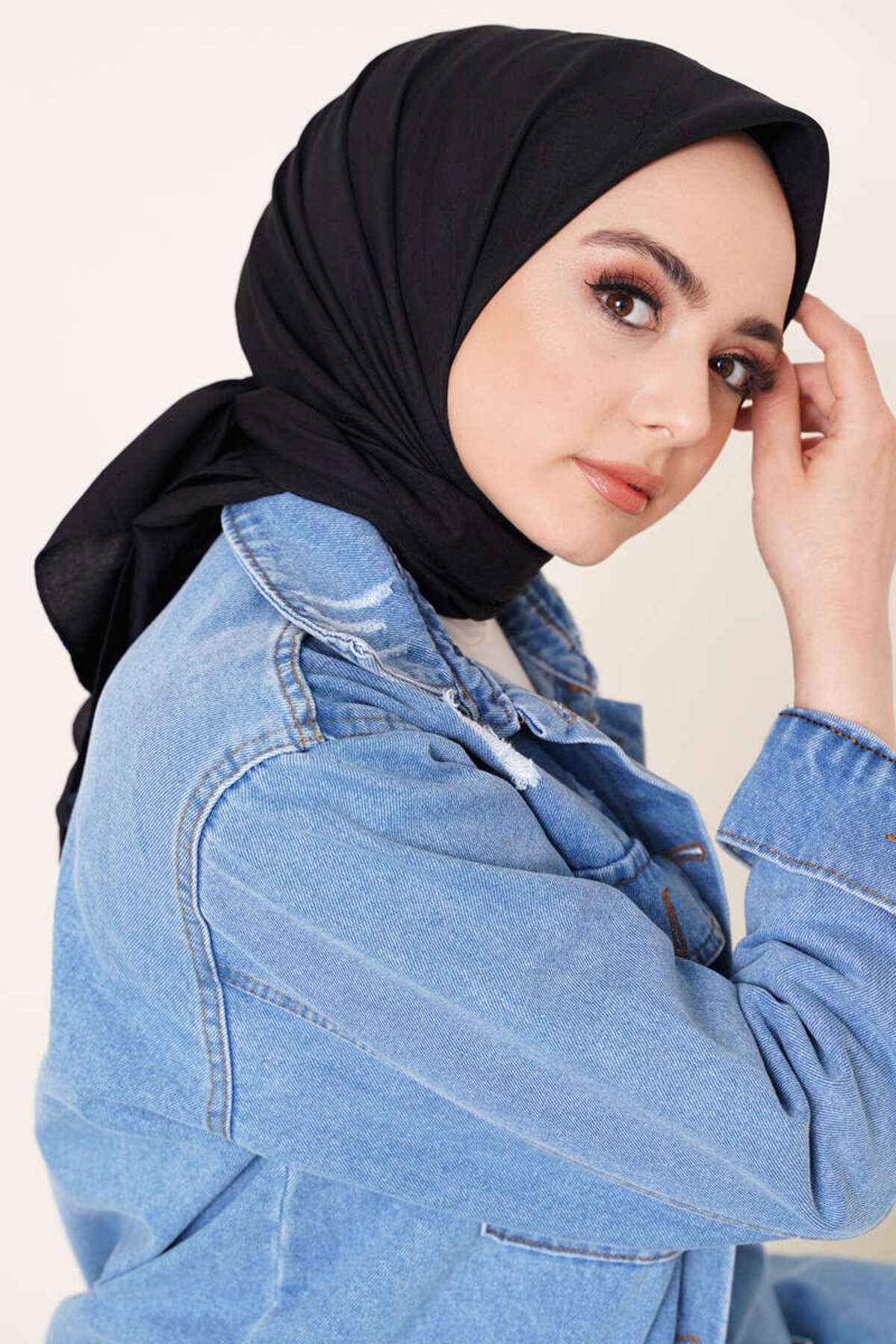 rathorion Bambu Kraş Siyah Eşarp