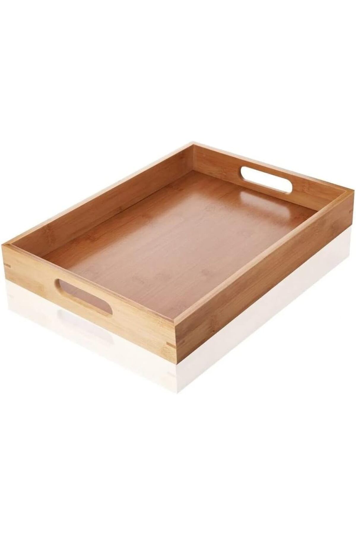 STOREMAX ELZ Bambu Dikdörtgen Sunum Tepsi 35x25x6 cm, Bambu Sofra Tepsisi, Bambu Çay Tesisi, Bambu Tepsi, B