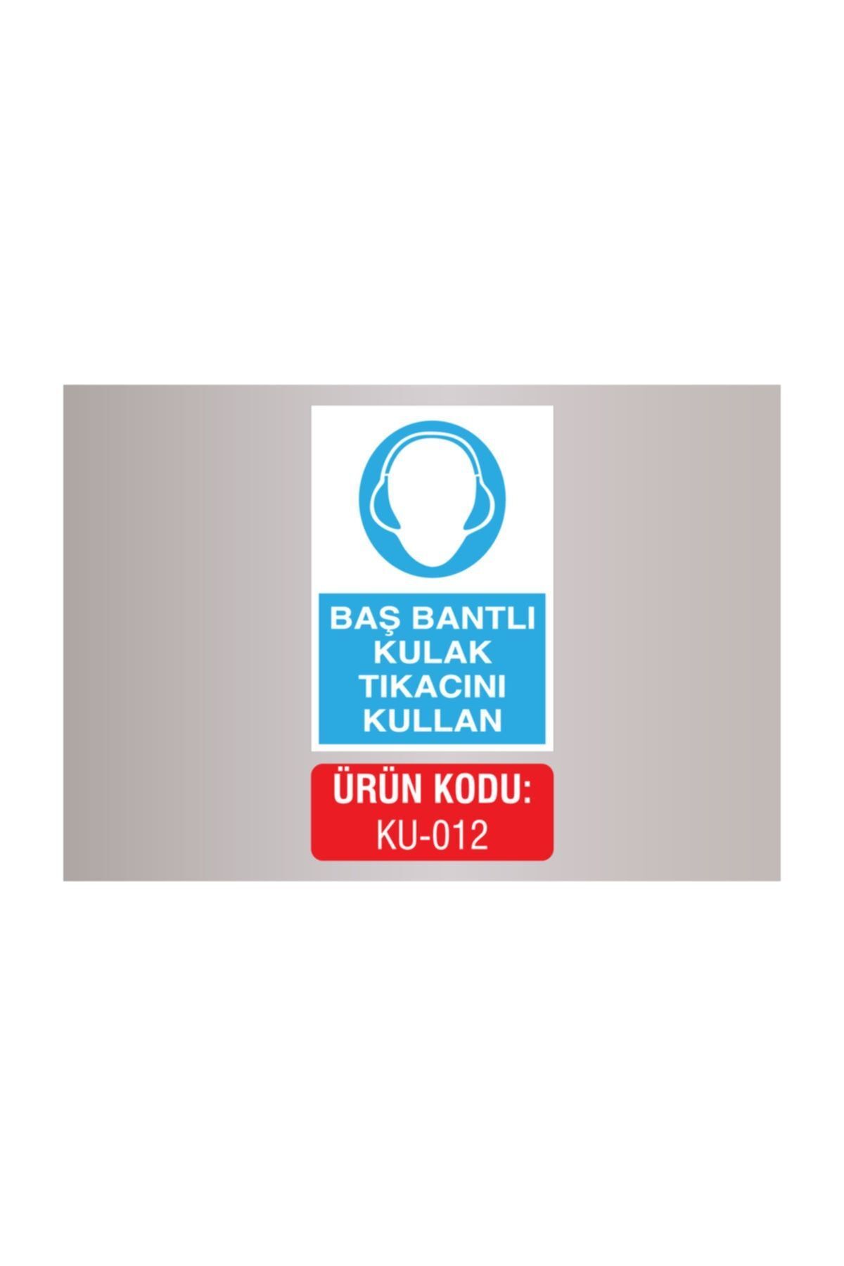 Baskı Atölyesi Bas bantlı kulak tıkacını Kullan Uyarı Levhası